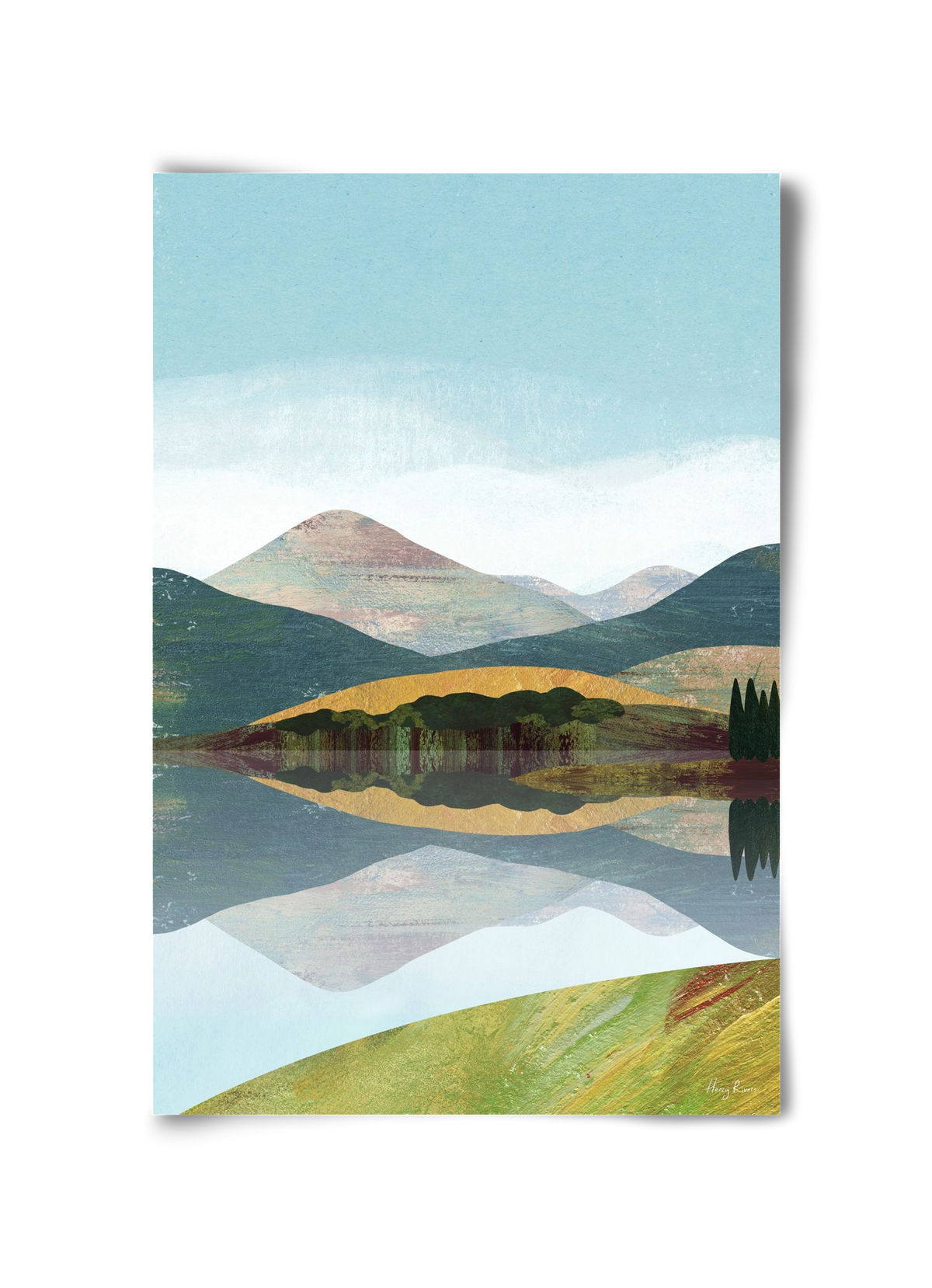 Mountain lake, 30x45 cm, Keret nélkül