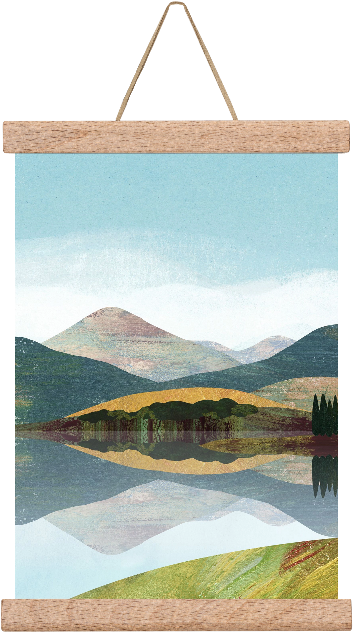 Mountain lake, 20x30 cm (20x30 cm), Tölgy akasztó