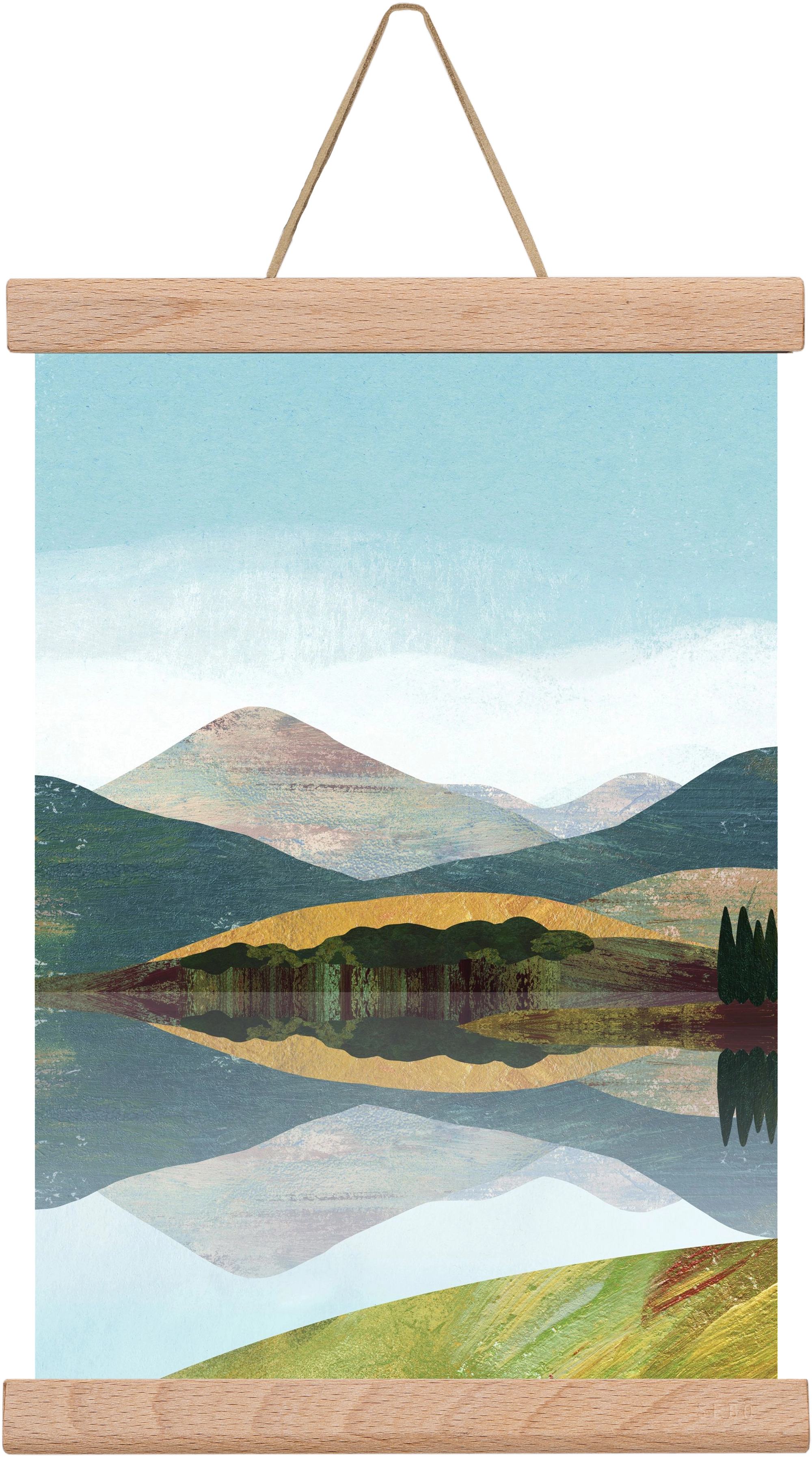 Mountain lake, 20x30 cm (20x30 cm), Tölgy akasztó