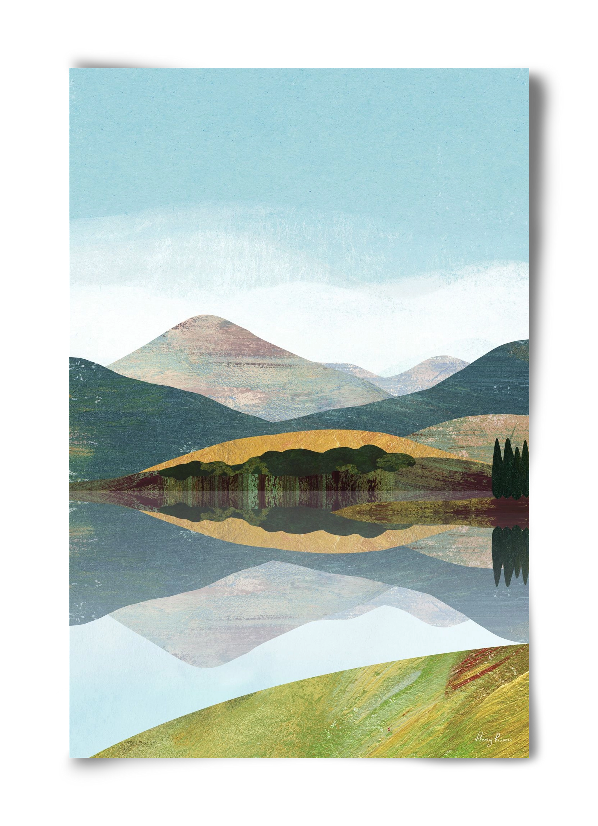 Mountain lake, 40x60 cm, Keret nélkül