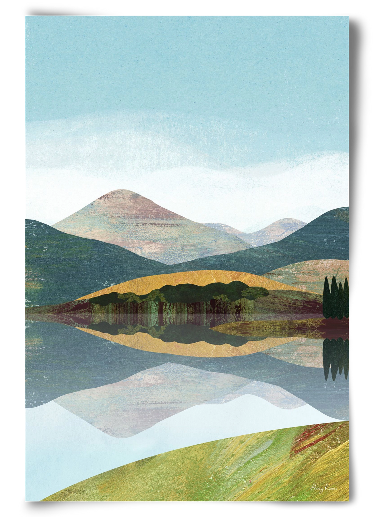 Mountain lake, 60x90 cm, Keret nélkül