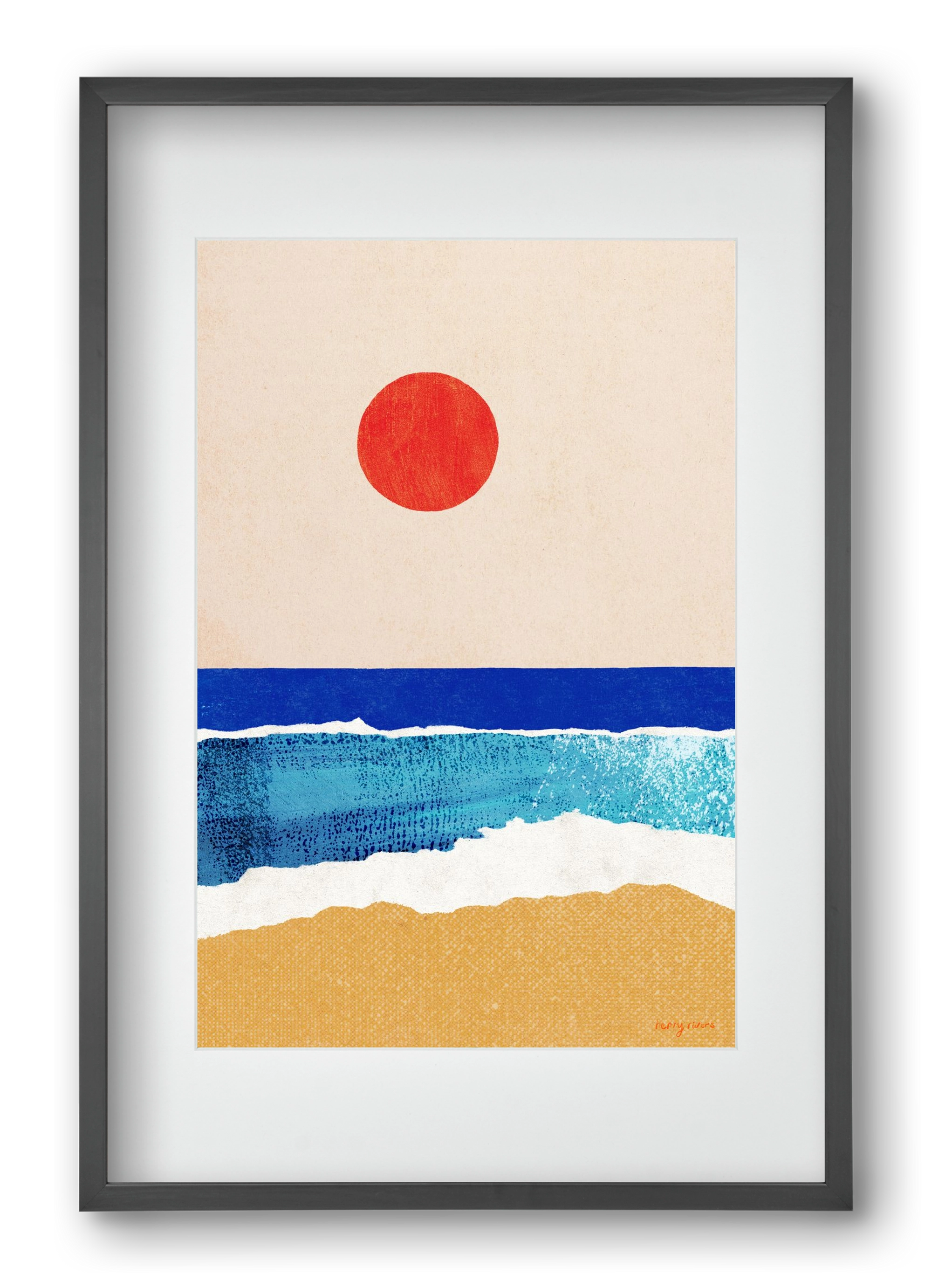 Ocean sunrise, 40x60 cm (30x45 cm), Fekete keret, paszpartuval