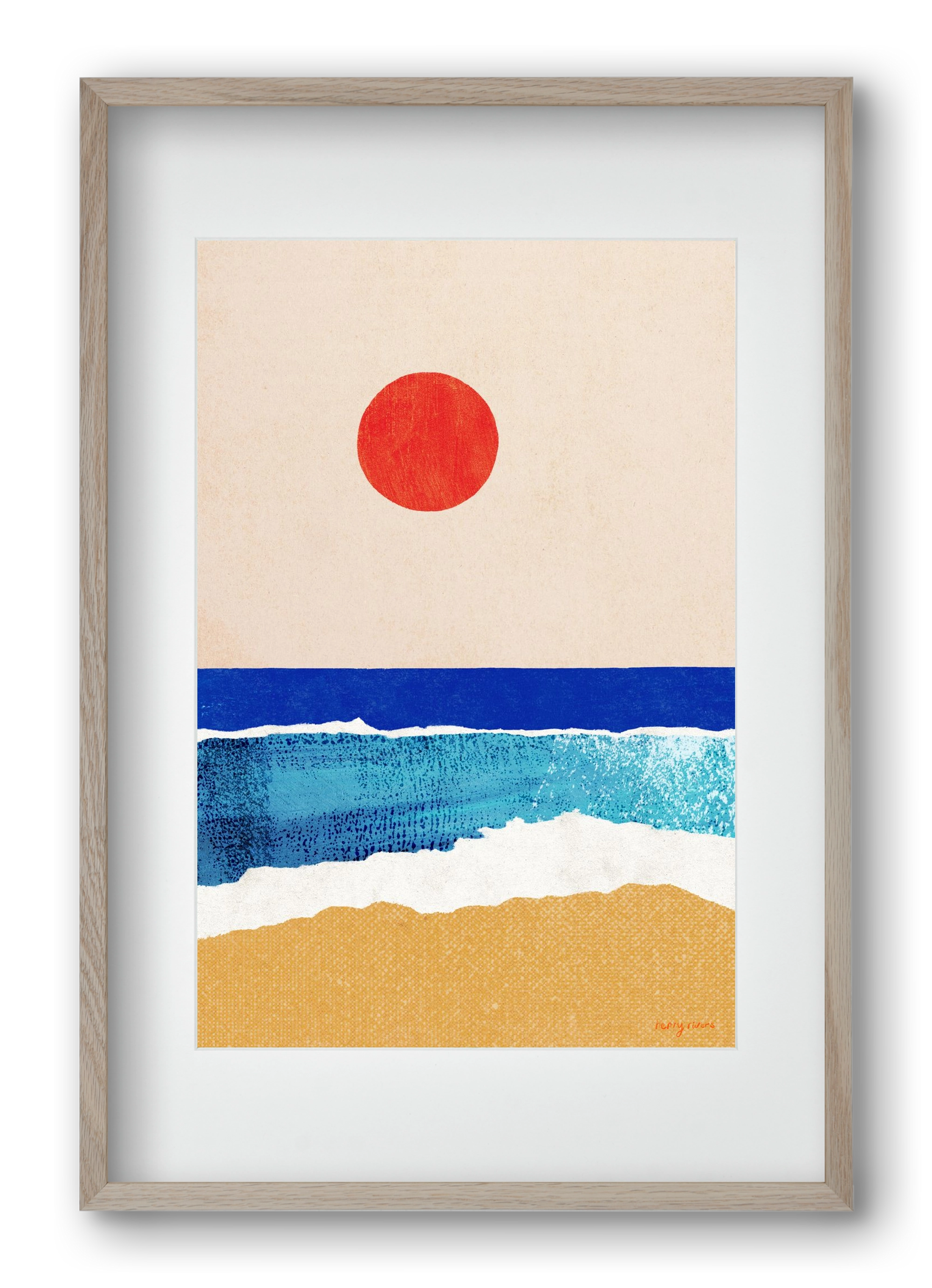Ocean sunrise, 40x60 cm (30x45 cm), Tölgy keret, paszpartuval