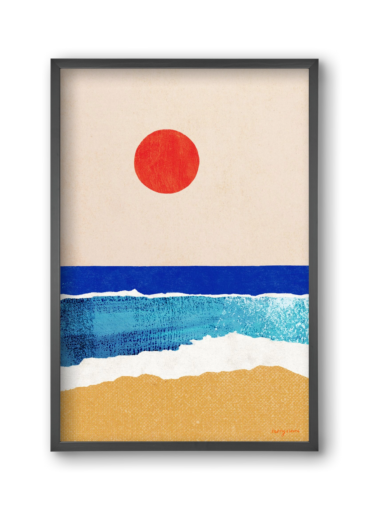Ocean sunrise, 30x45 cm (30x45 cm), Fekete keret
