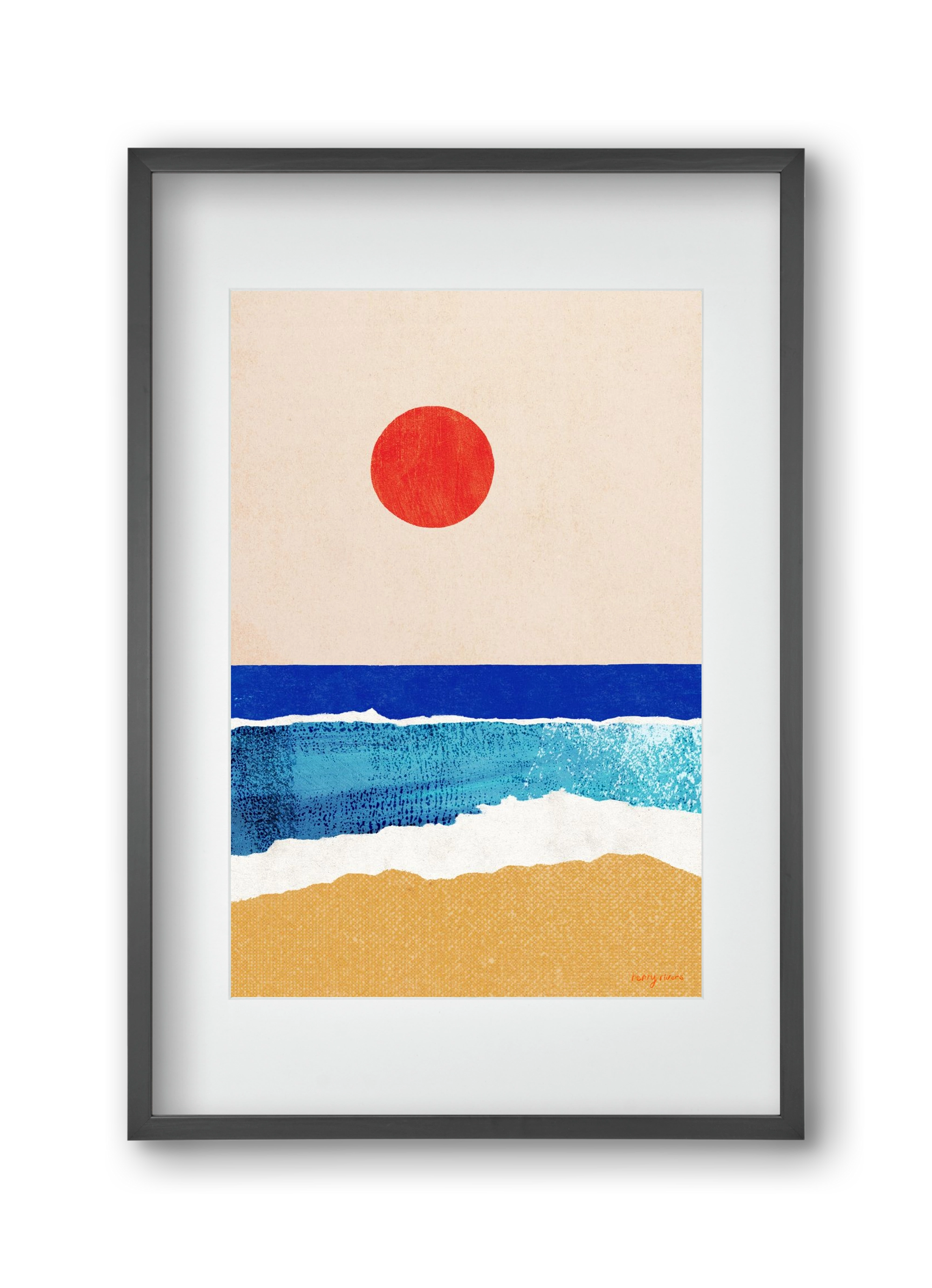 Ocean sunrise, 30x45 cm (20x30 cm), Fekete keret, paszpartuval