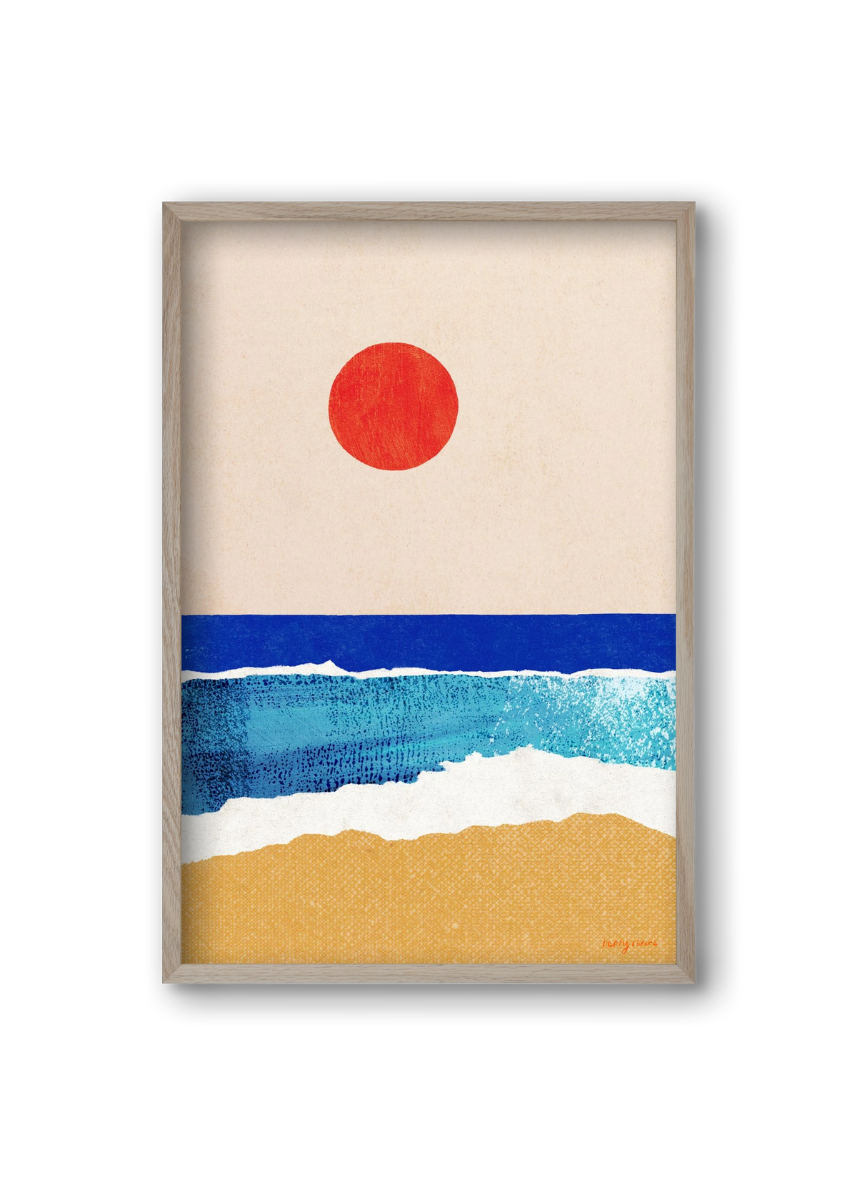 Ocean sunrise, 20x30 cm (20x30 cm), Tölgy keret