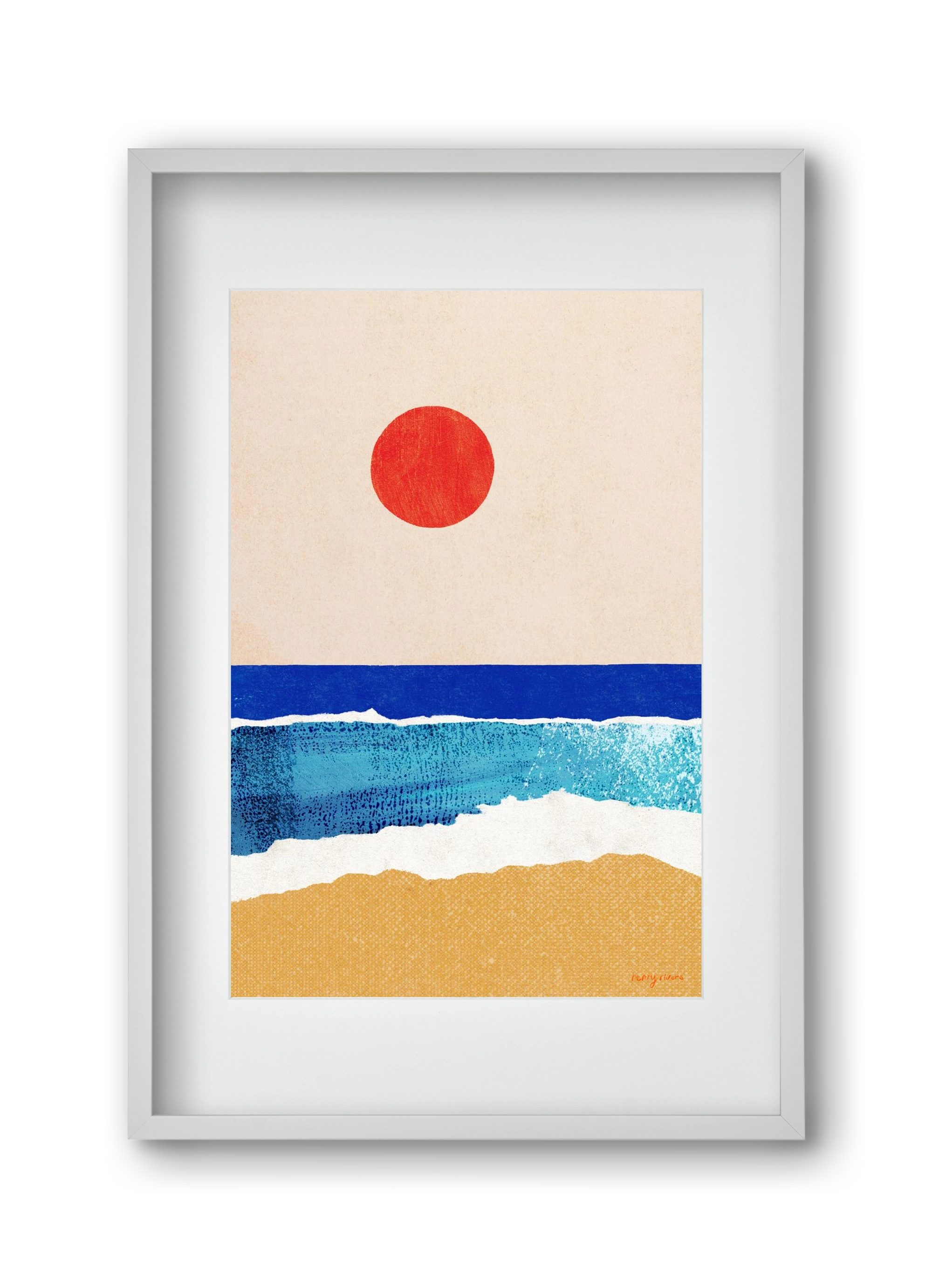 Ocean sunrise, 30x45 cm (20x30 cm), Fehér keret, paszpartuval