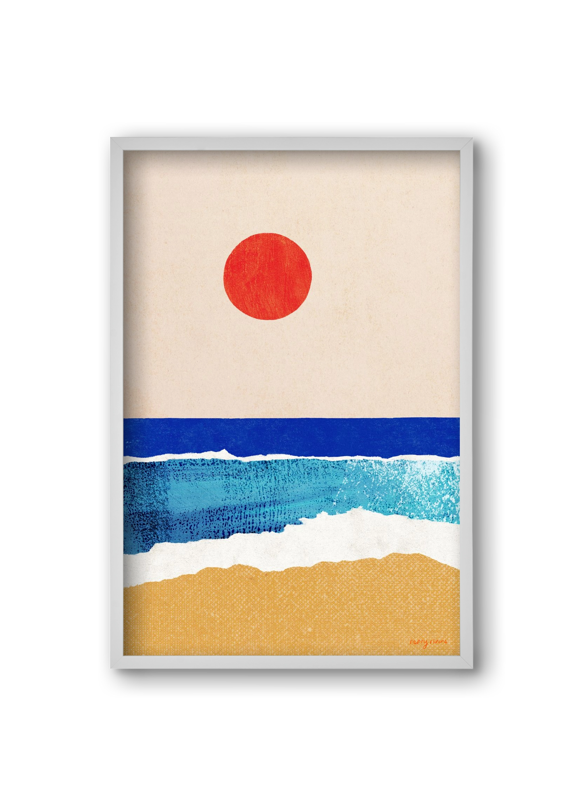 Ocean sunrise, 20x30 cm (20x30 cm), Fehér keret