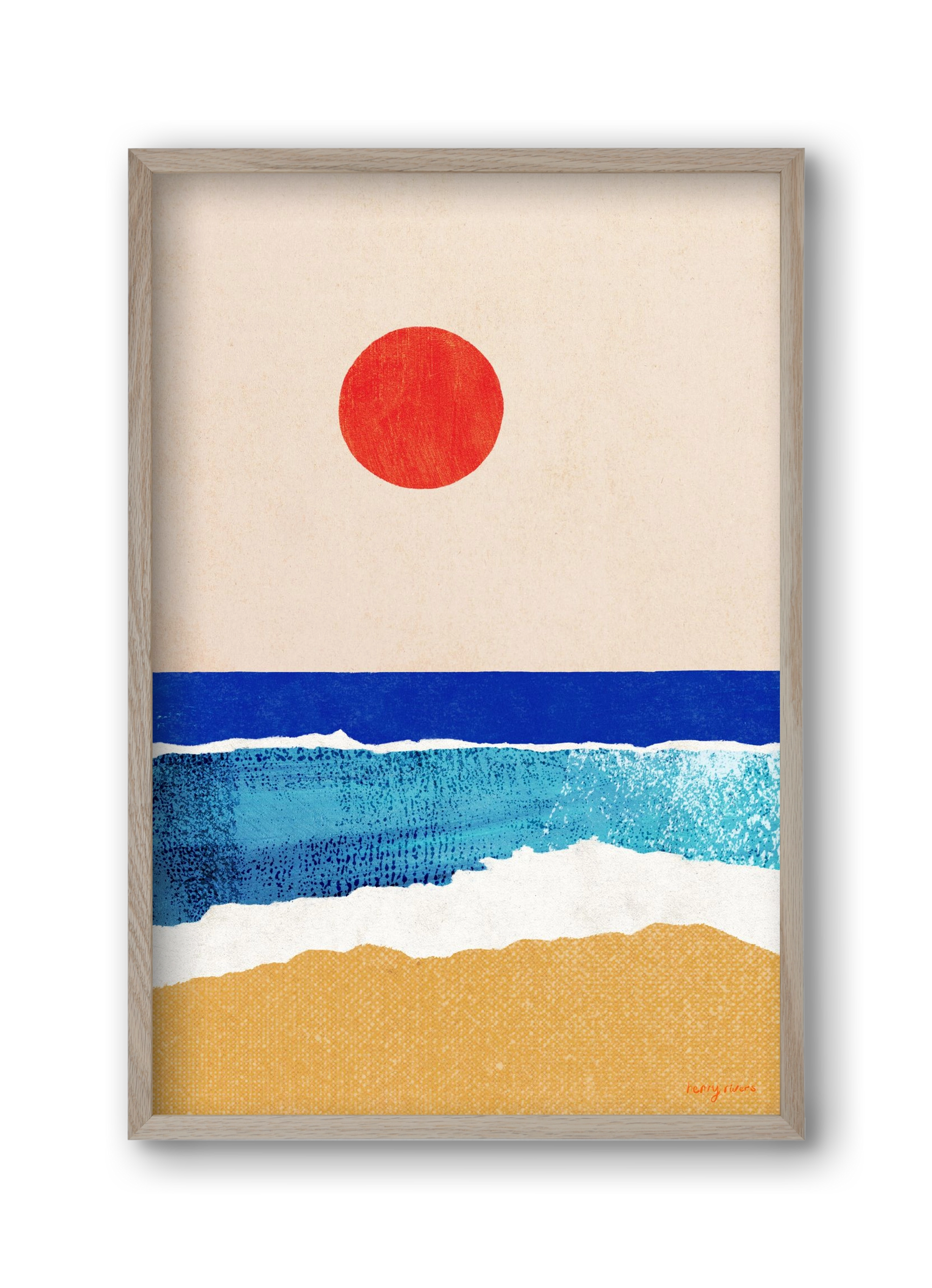 Ocean sunrise, 30x45 cm (30x45 cm), Tölgy keret