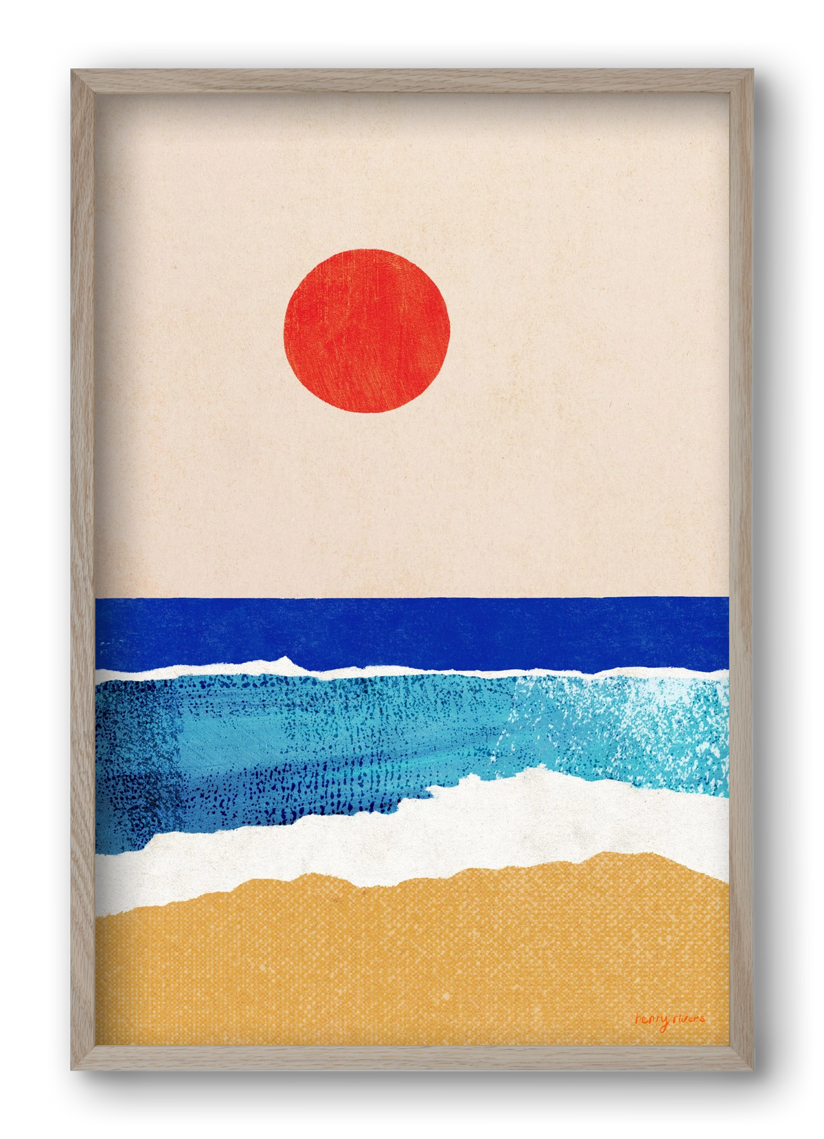 Ocean sunrise, 40x60 cm (40x60 cm), Tölgy keret