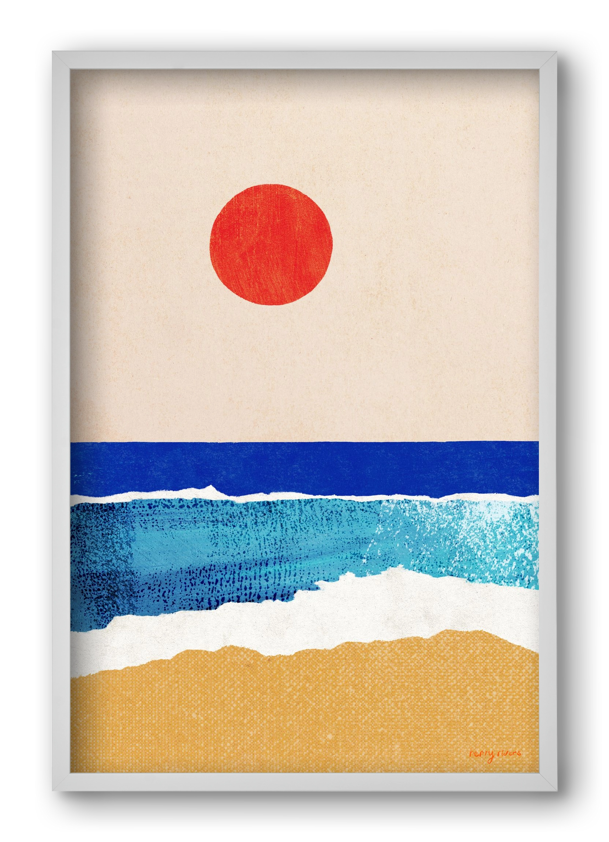 Ocean sunrise, 40x60 cm (40x60 cm), Fehér keret