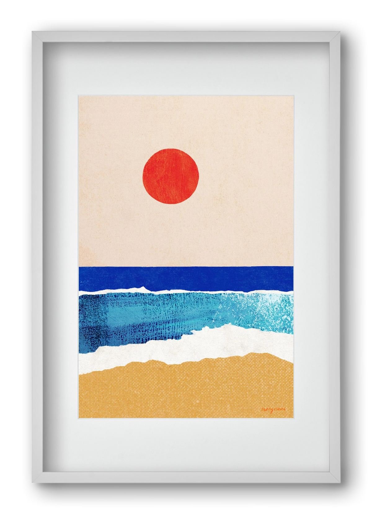 Ocean sunrise, 40x60 cm (30x45 cm), Fehér keret, paszpartuval