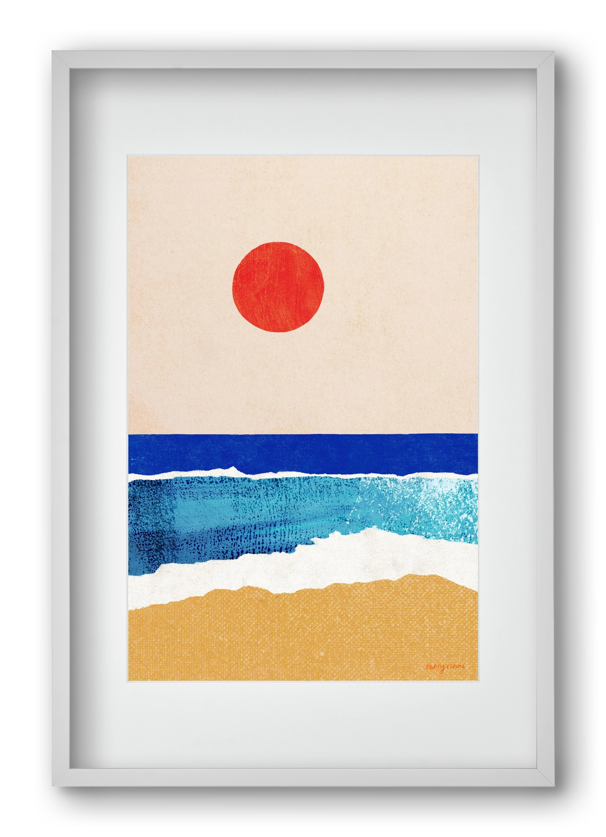 Ocean sunrise, 40x60 cm (30x45 cm), Fehér keret, paszpartuval