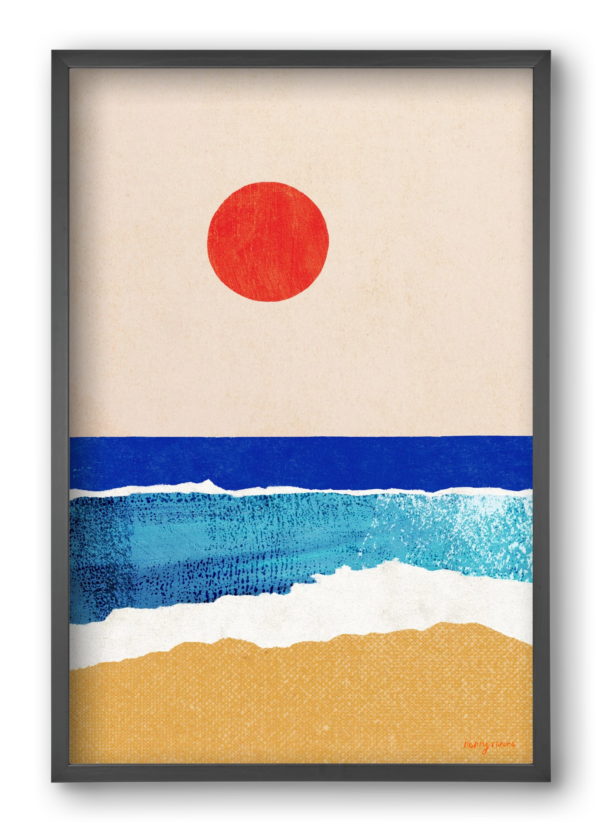 Ocean sunrise, 40x60 cm (40x60 cm), Fekete keret