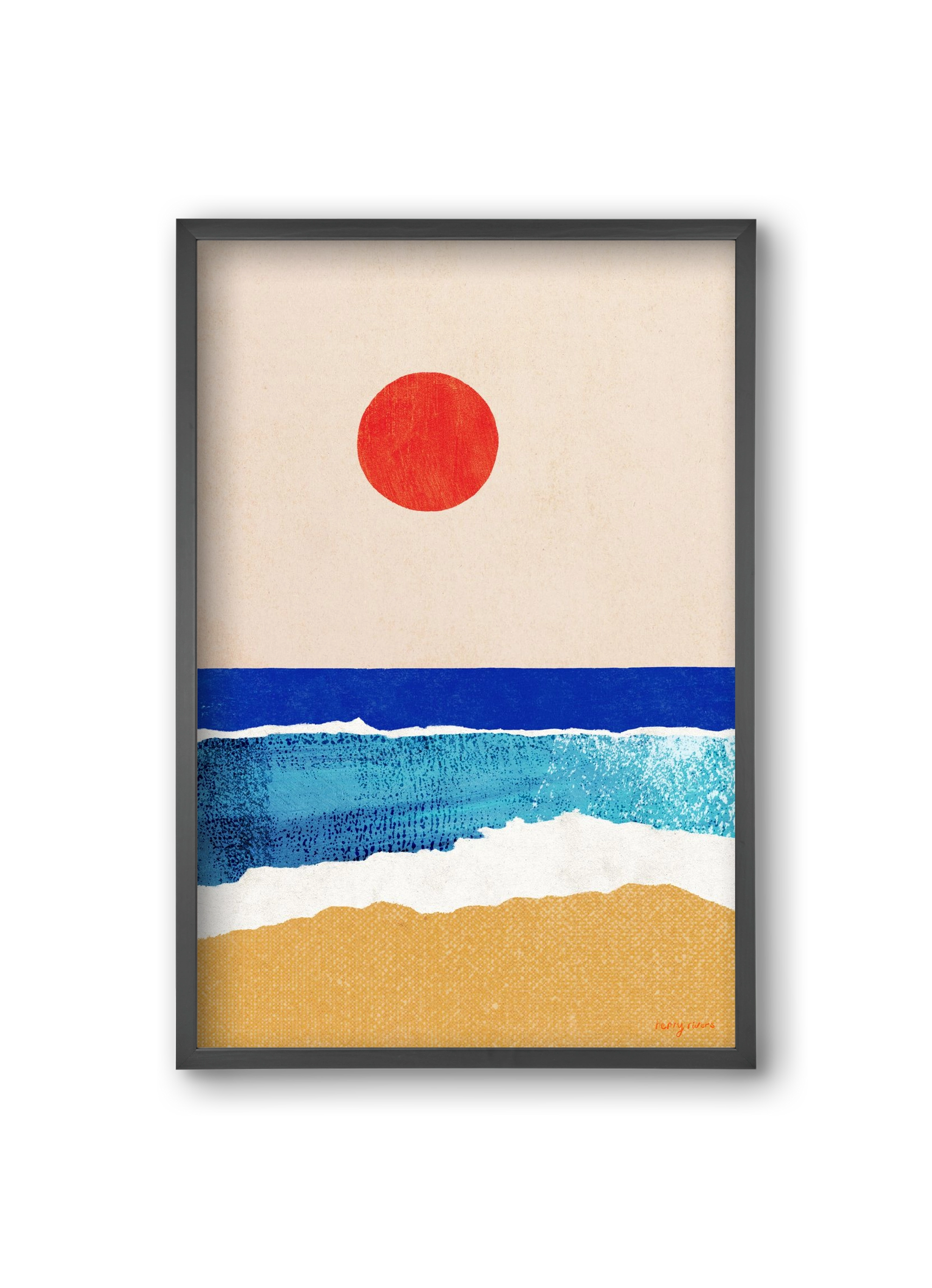 Ocean sunrise, 20x30 cm (20x30 cm), Fekete keret