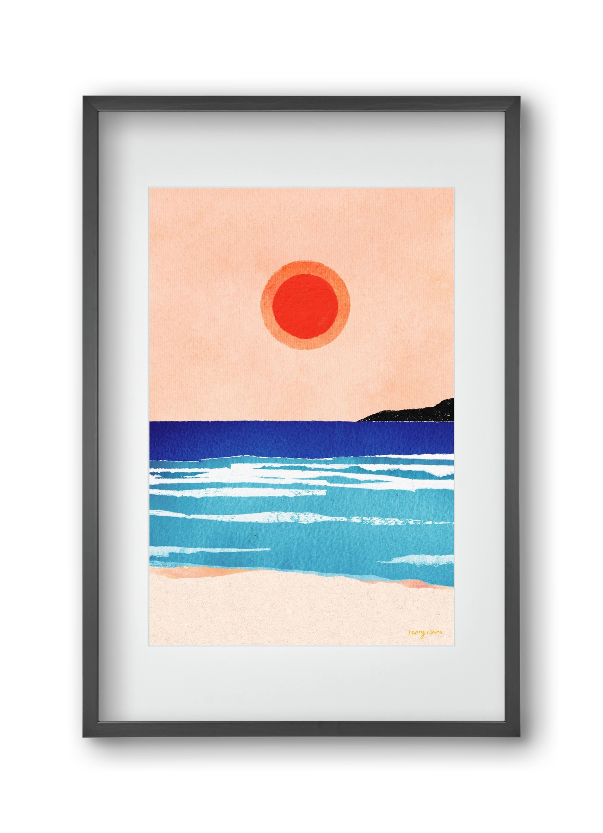 Ocean sunset, 30x45 cm (20x30 cm), Fekete keret, paszpartuval
