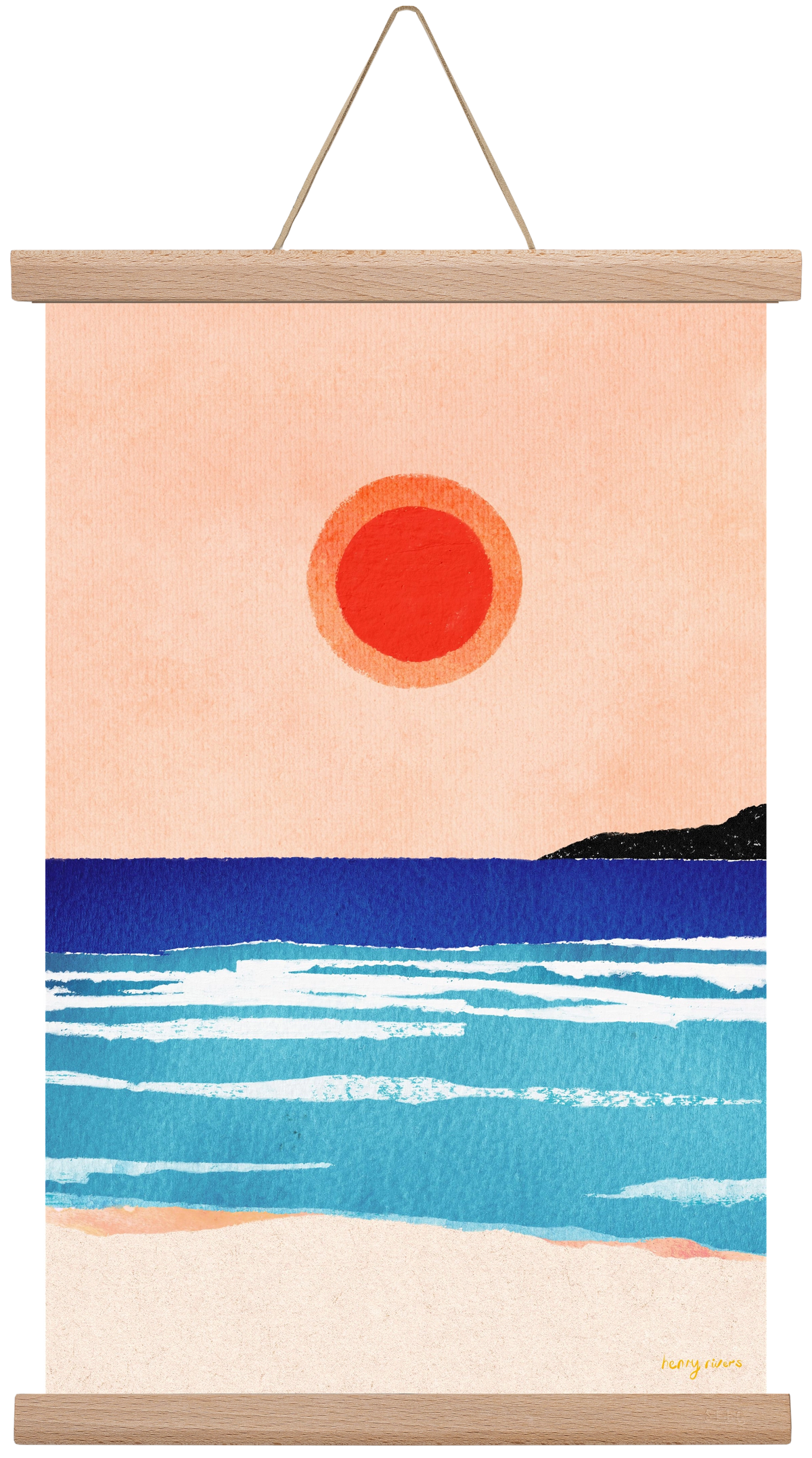 Ocean sunset, 30x45 cm (30x45 cm), Tölgy akasztó