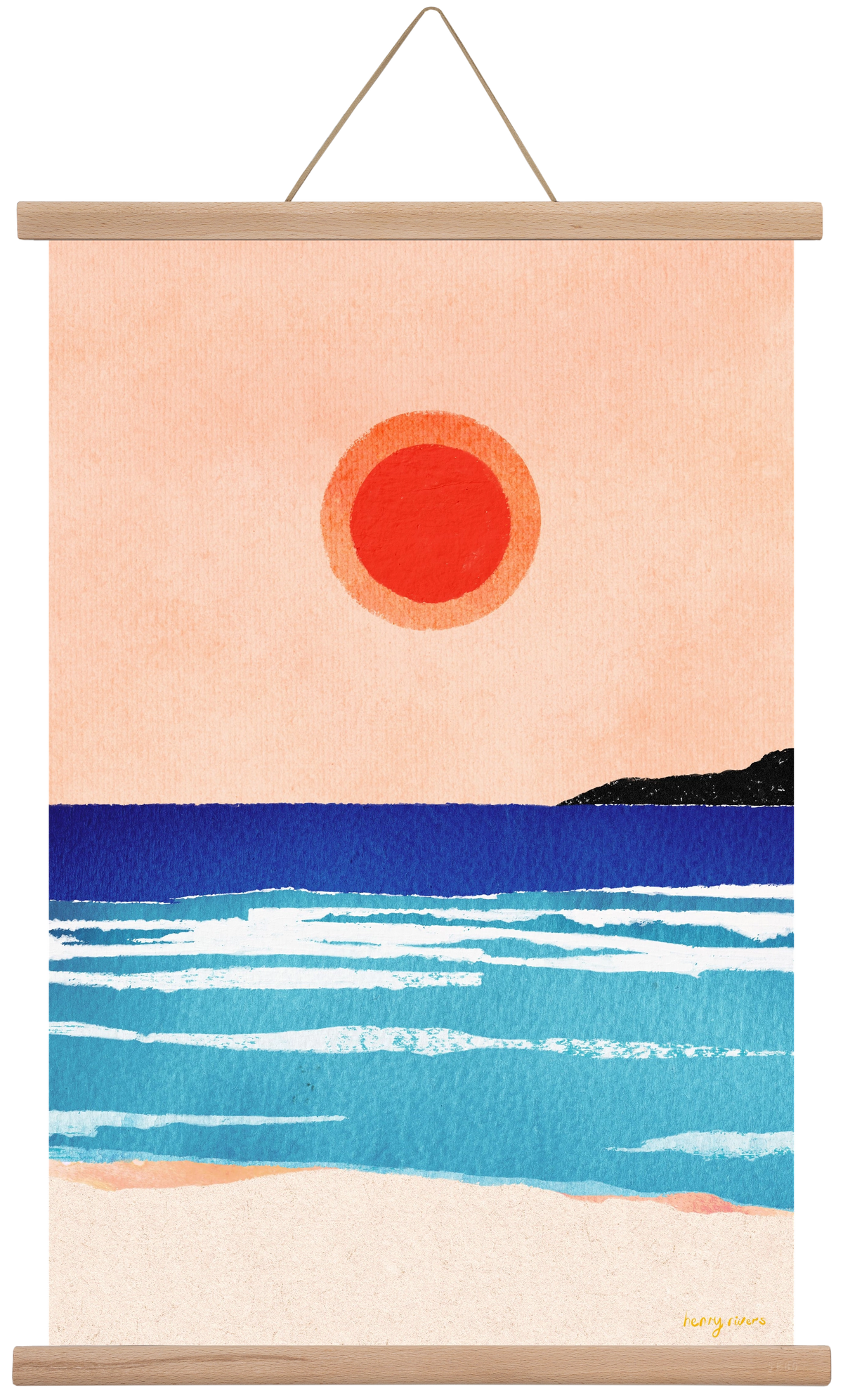 Ocean sunset, 40x60 cm (40x60 cm), Tölgy akasztó