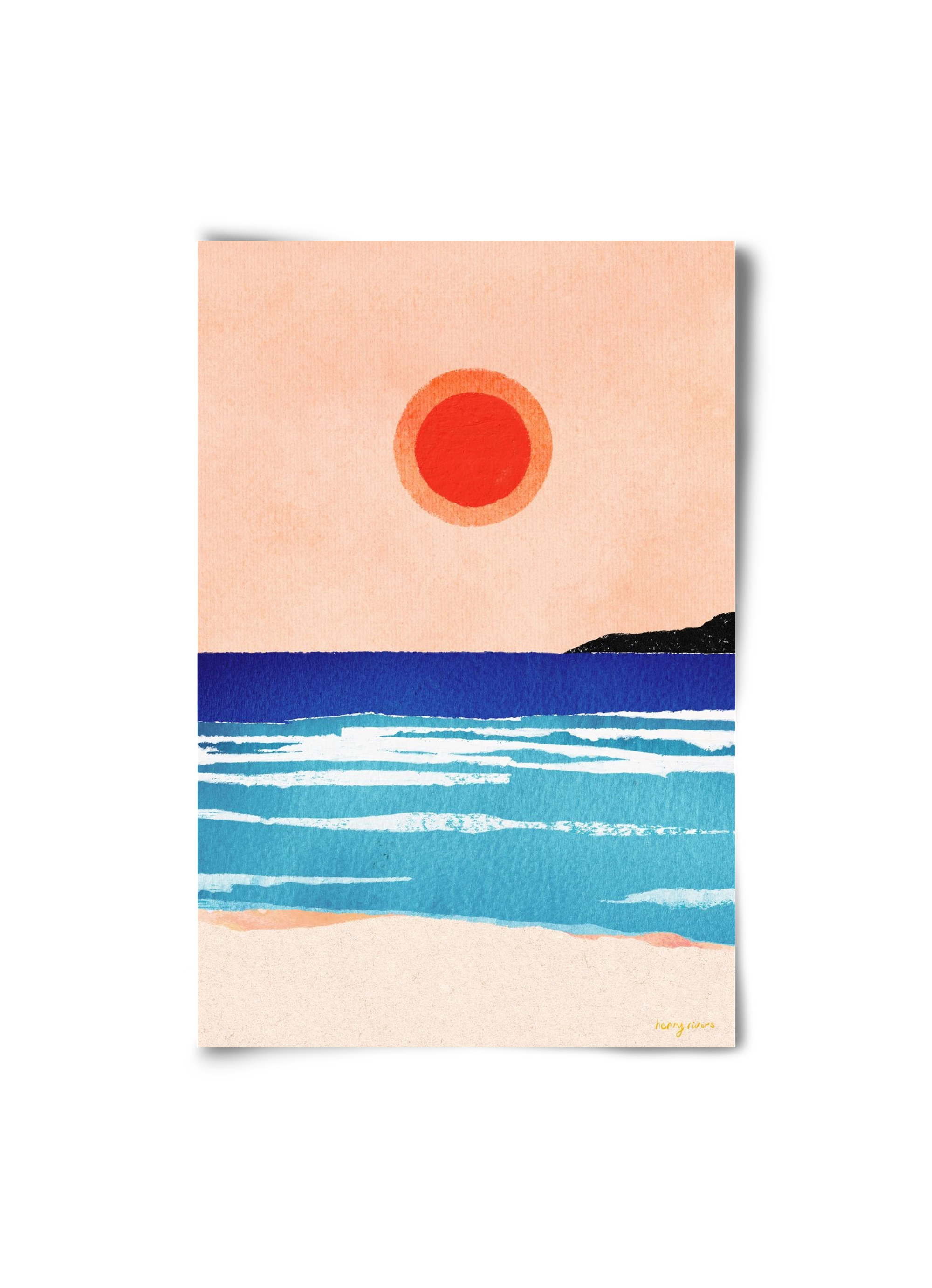 Ocean sunset, 20x30 cm, Keret nélkül