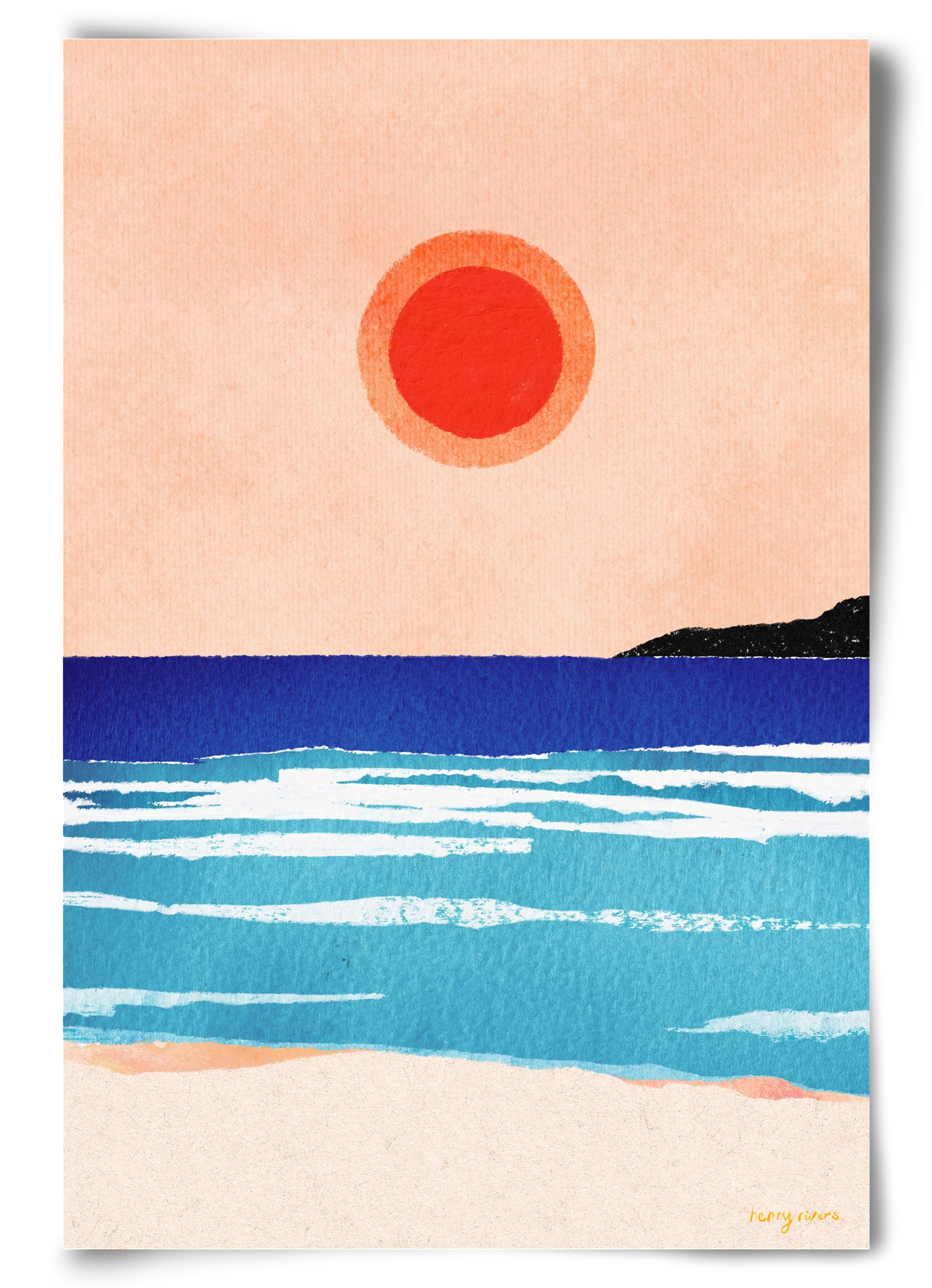 Ocean sunset, 60x90 cm, Keret nélkül