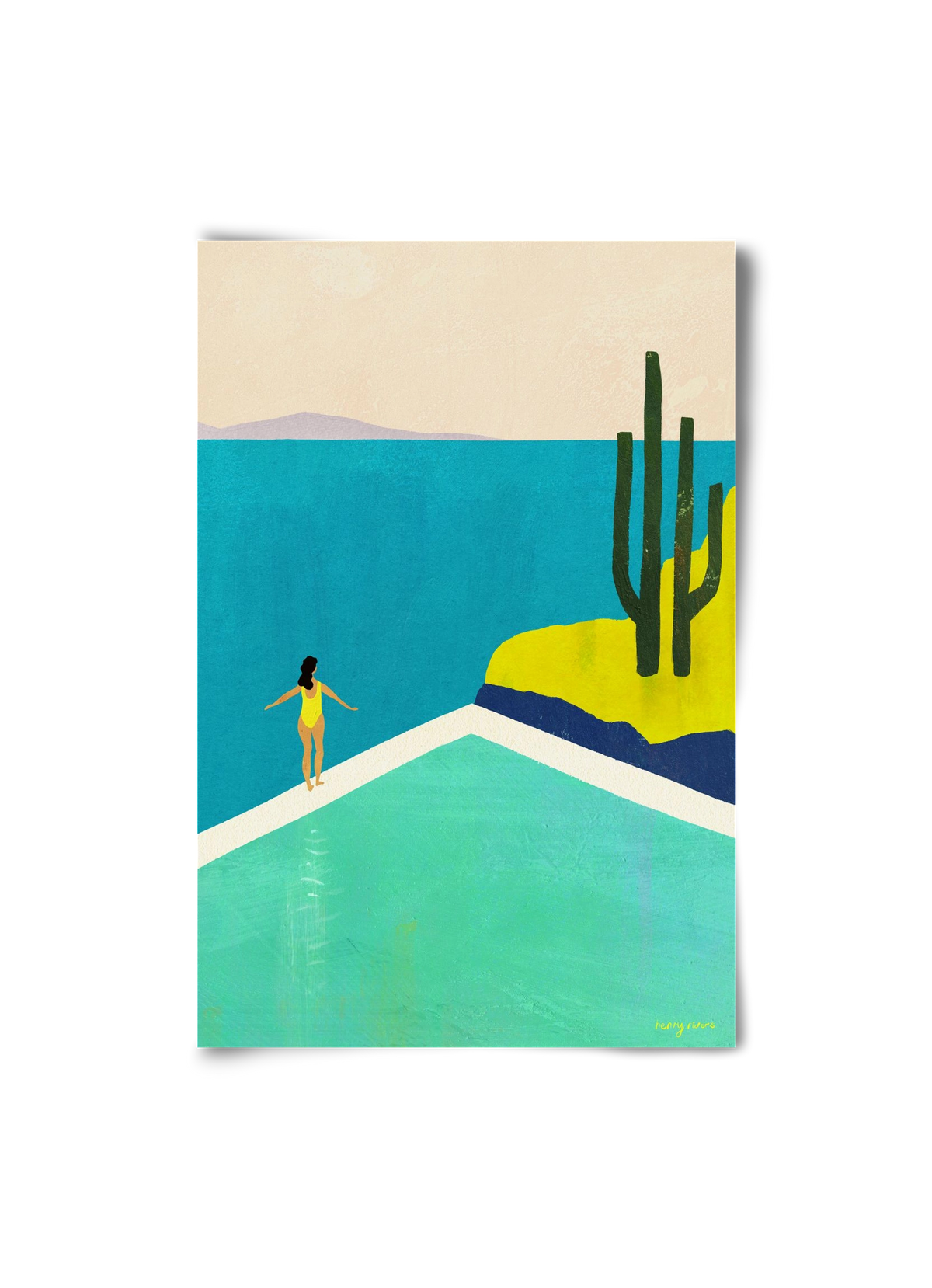 Swimming Pool II, 20x30 cm, Keret nélkül