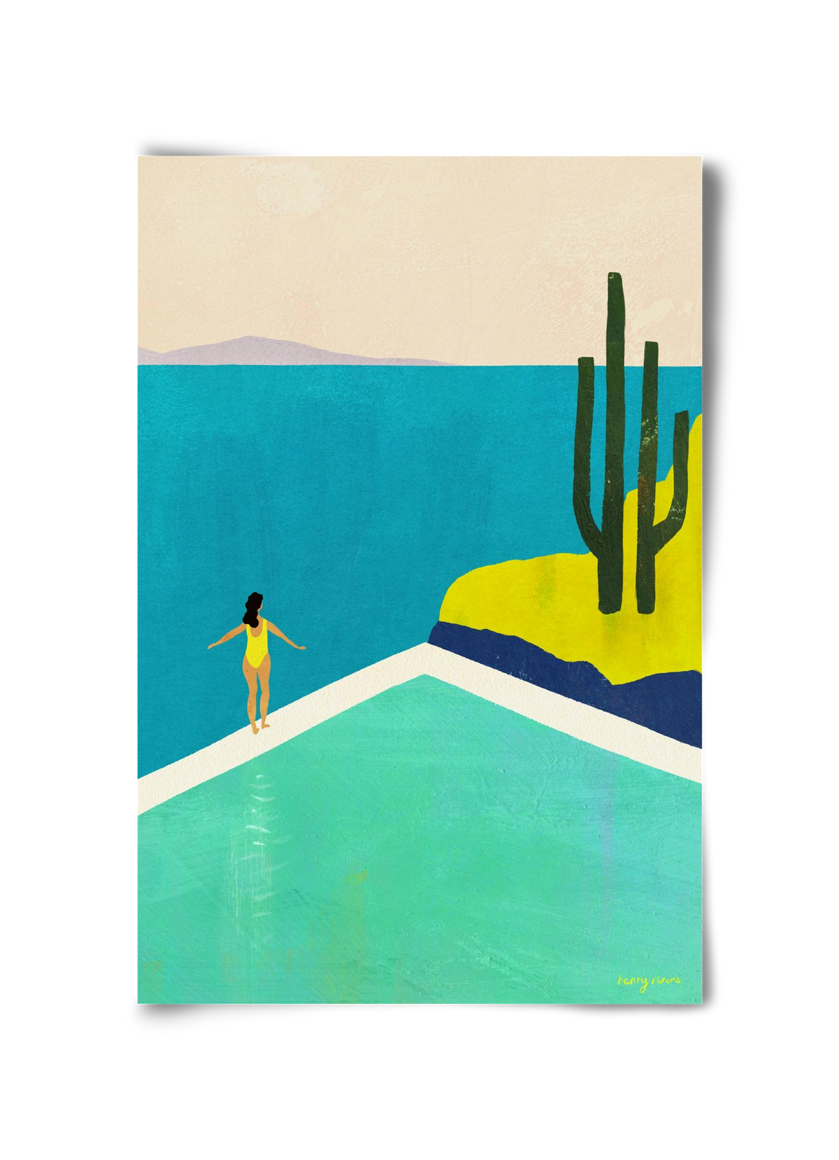 Swimming Pool II, 30x45 cm, Keret nélkül