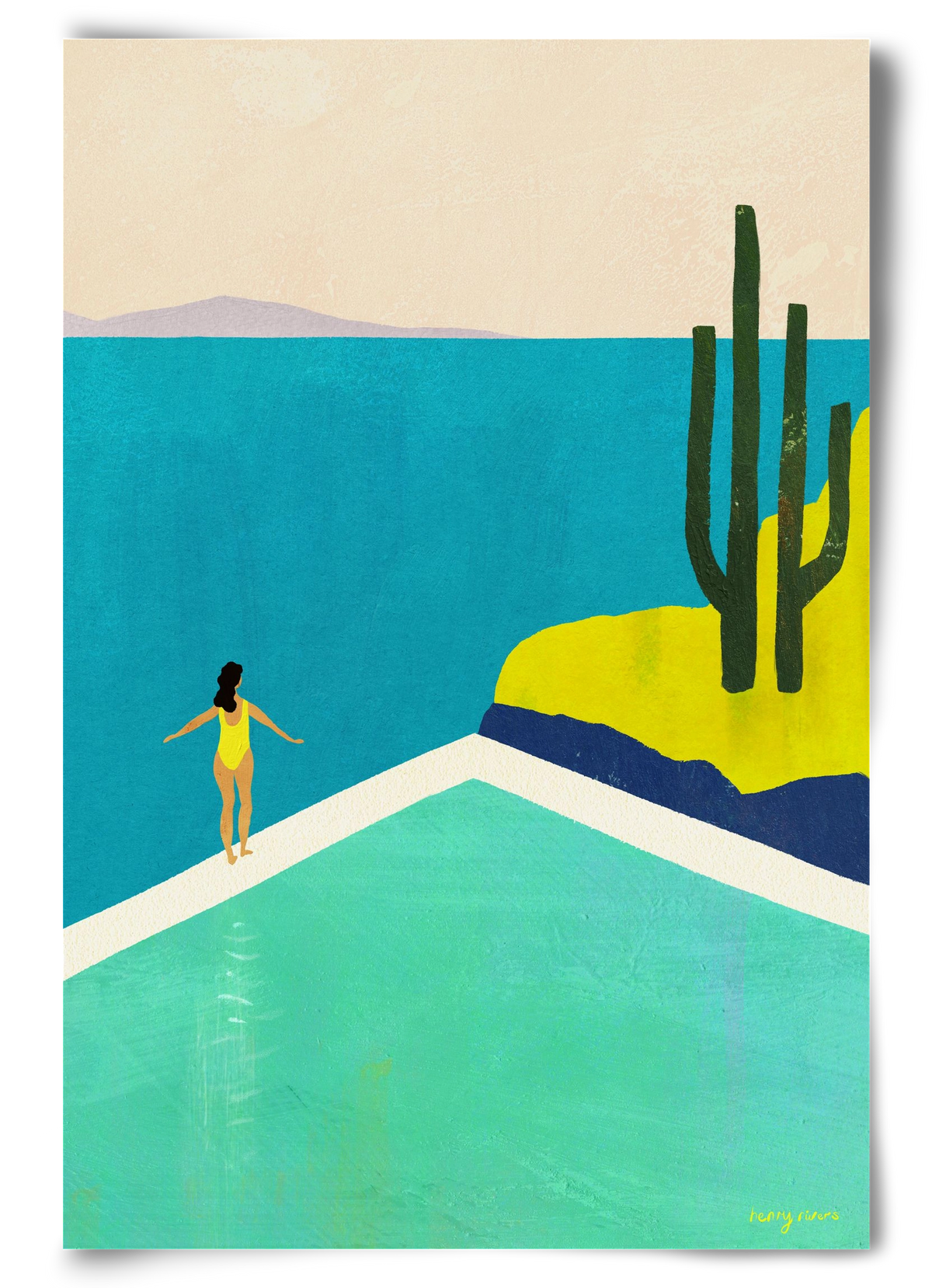 Swimming Pool II, 60x90 cm, Keret nélkül