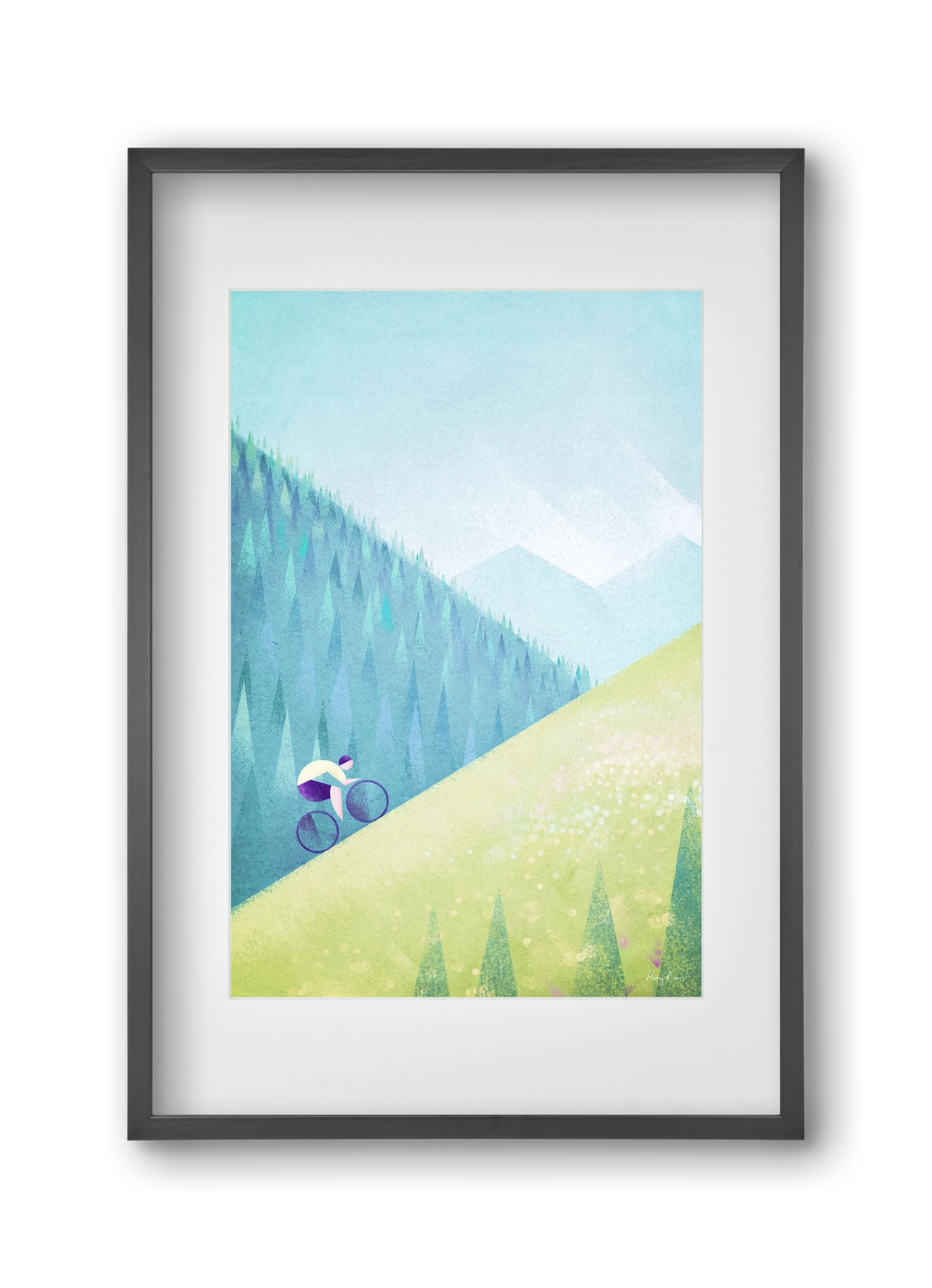 The climb, 30x45 cm (20x30 cm), Fekete keret, paszpartuval