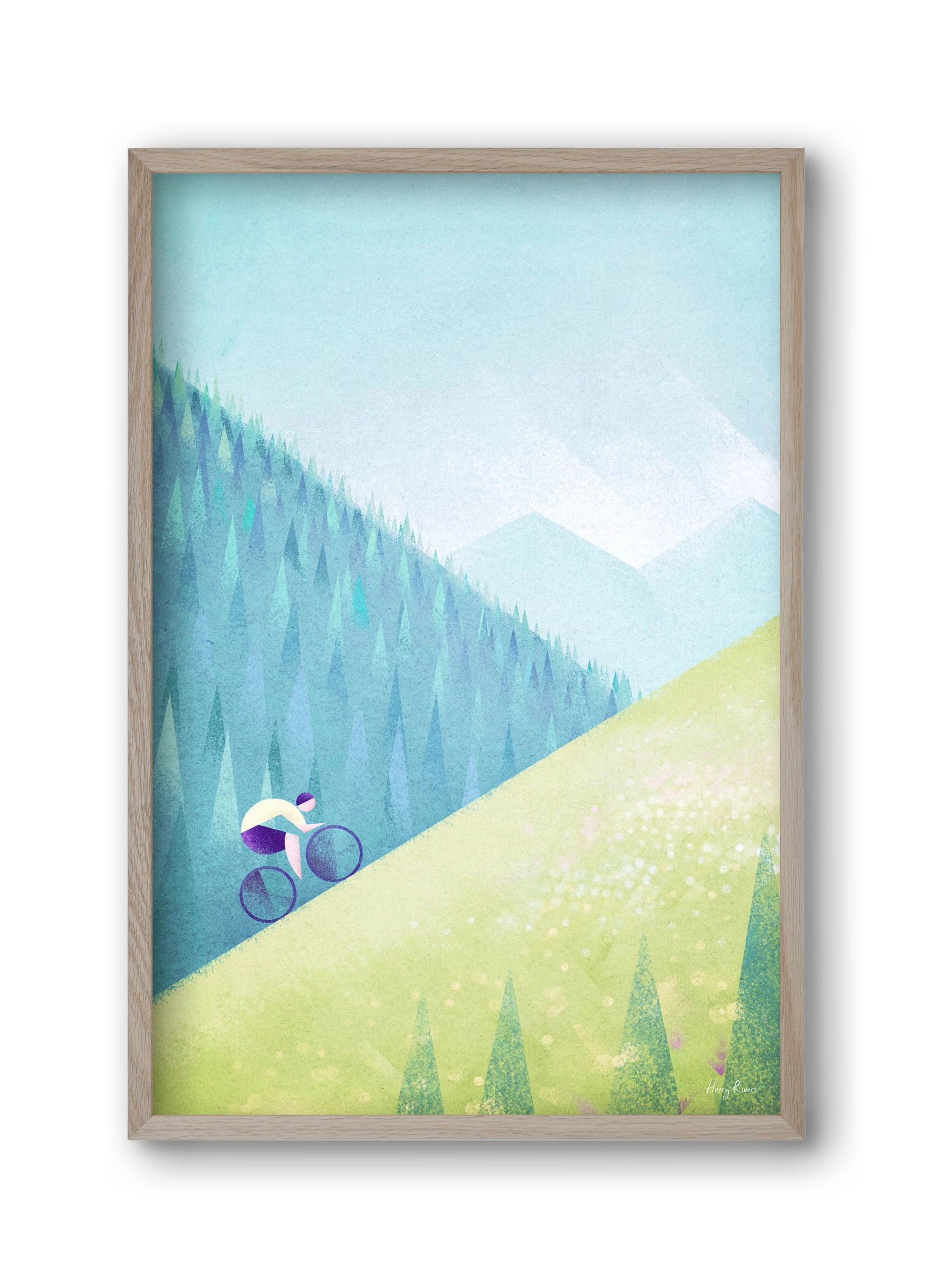 The climb, 30x45 cm (30x45 cm), Tölgy keret