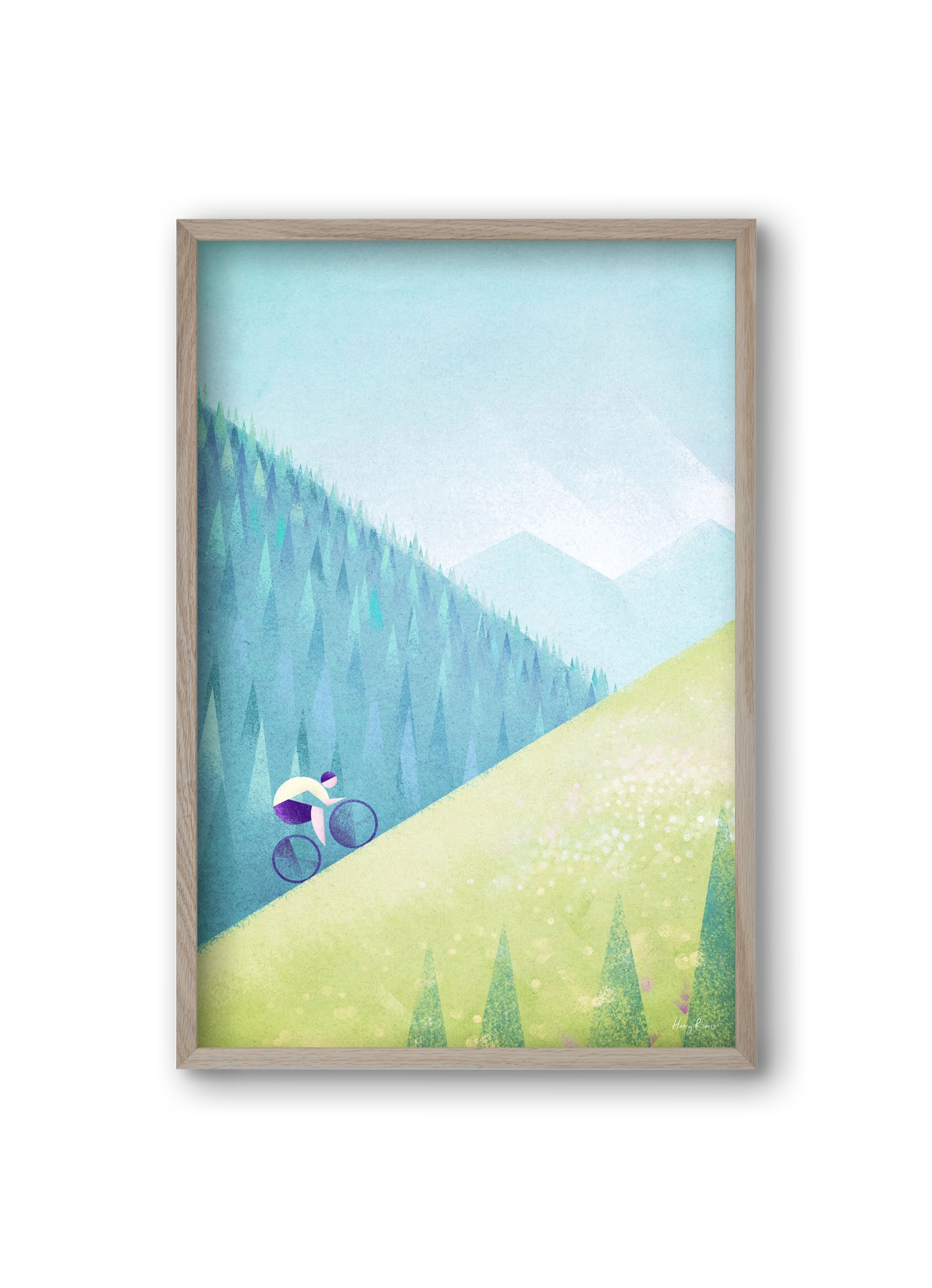 The climb, 20x30 cm (20x30 cm), Tölgy keret