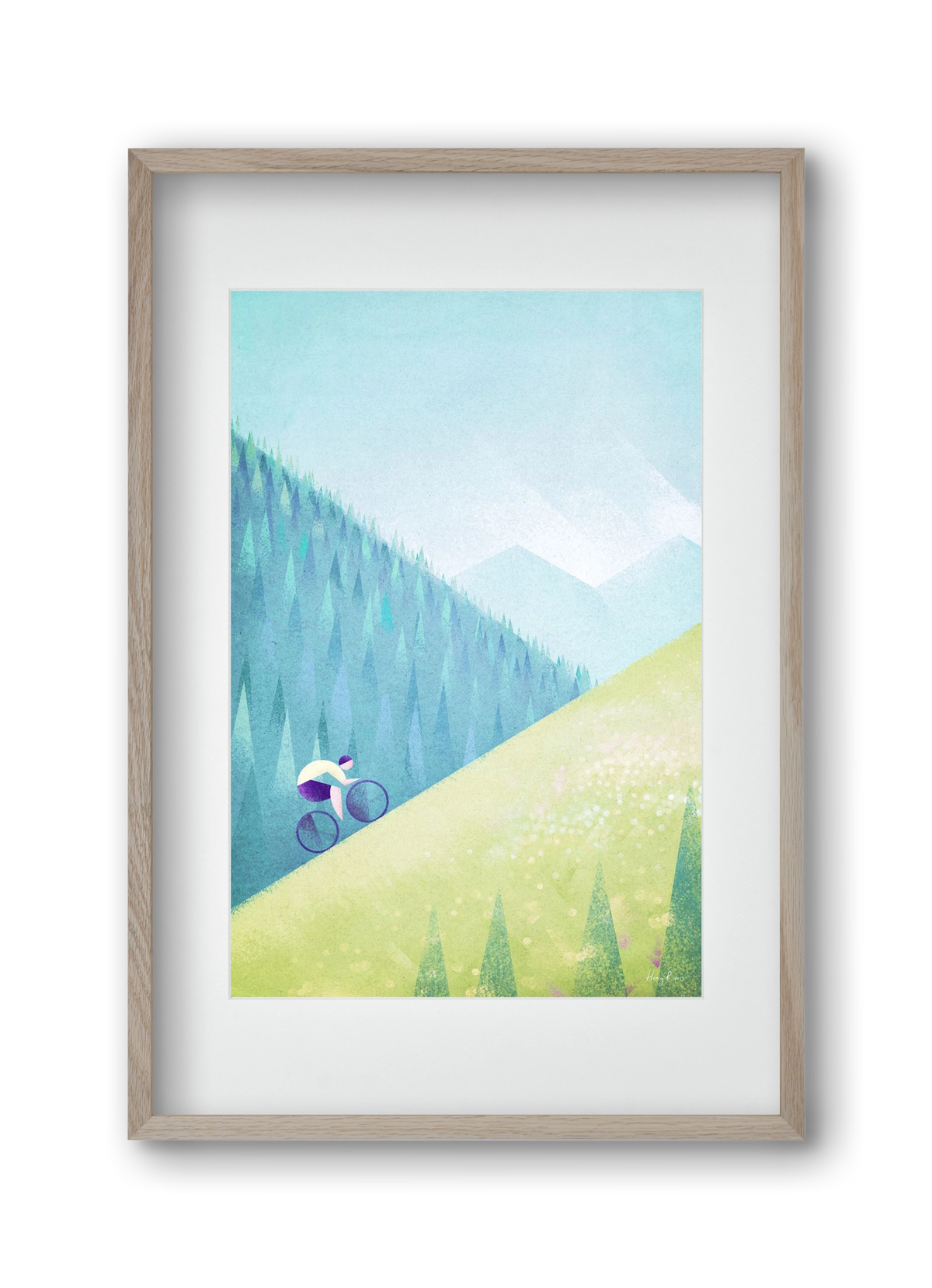 The climb, 30x45 cm (20x30 cm), Tölgy keret, paszpartuval