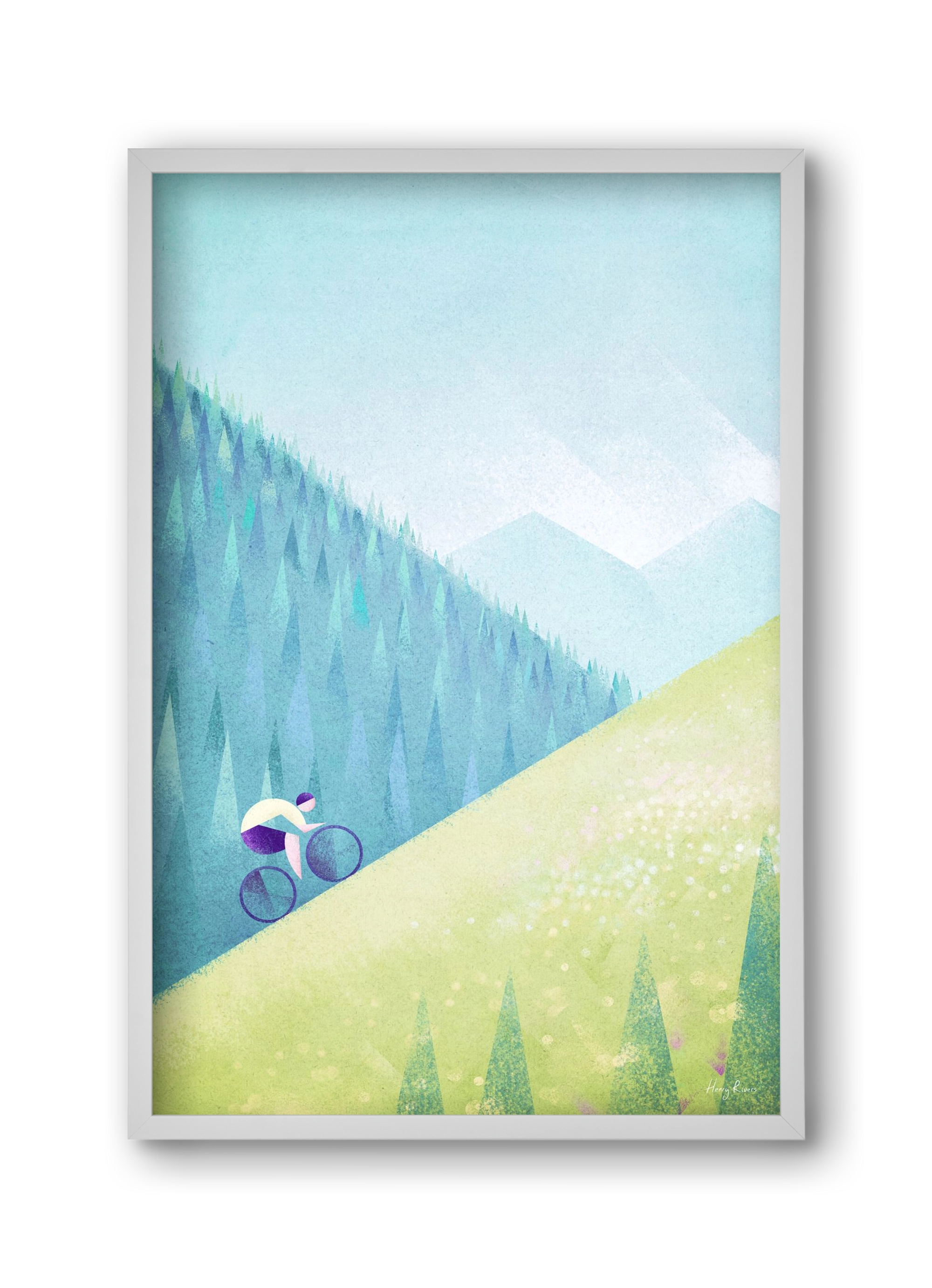 The climb, 30x45 cm (30x45 cm), Fehér keret