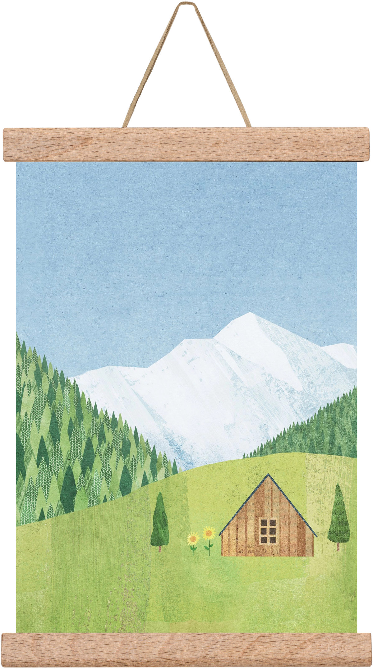 Meadow cabin, 20x30 cm (20x30 cm), Tölgy akasztó