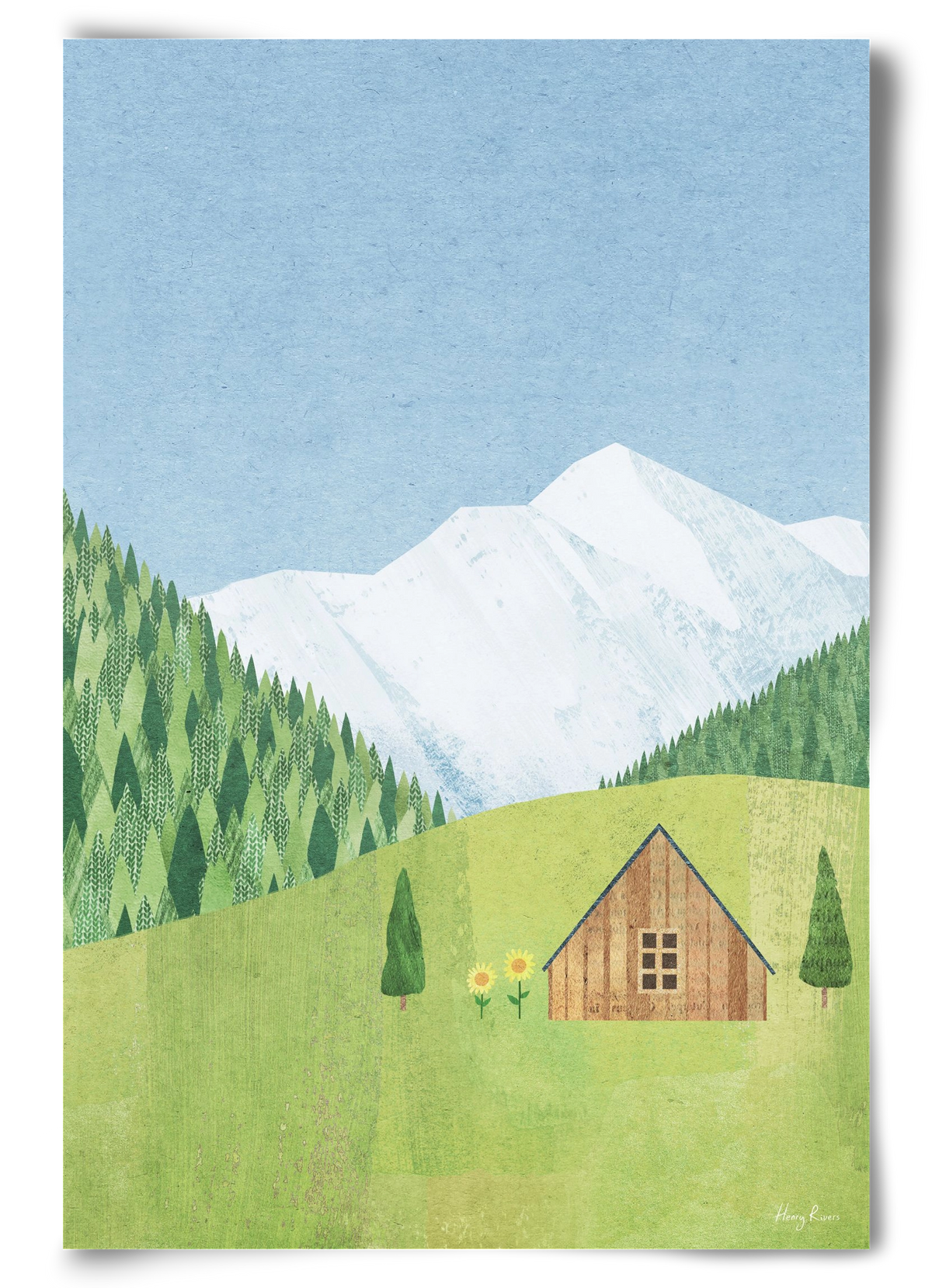 Meadow cabin, 60x90 cm, Keret nélkül