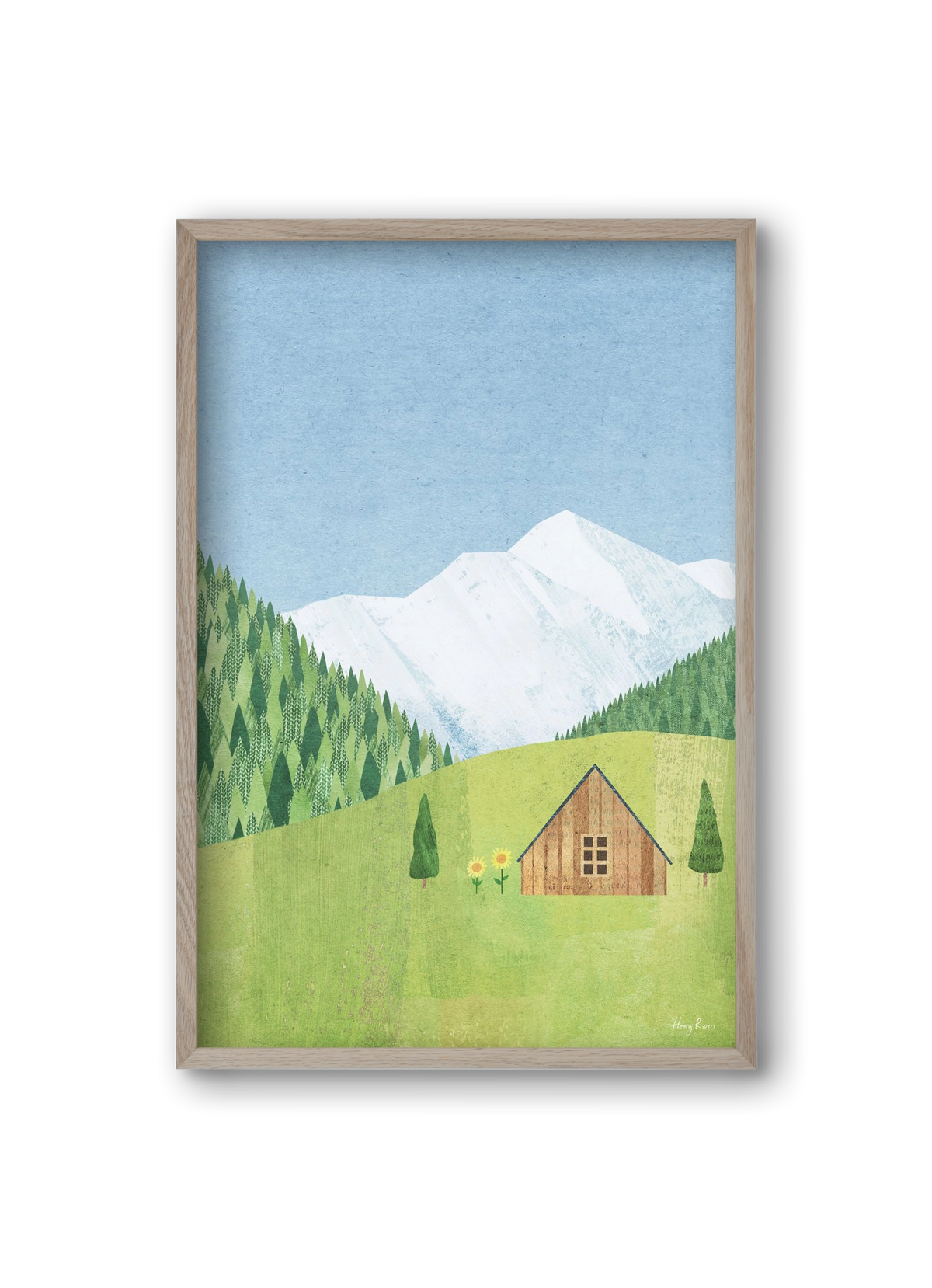 Meadow cabin, 20x30 cm (20x30 cm), Tölgy keret