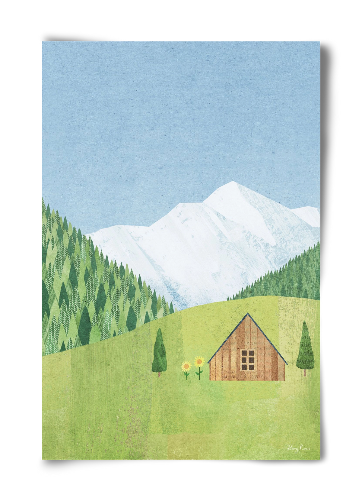 Meadow cabin, 40x60 cm, Keret nélkül