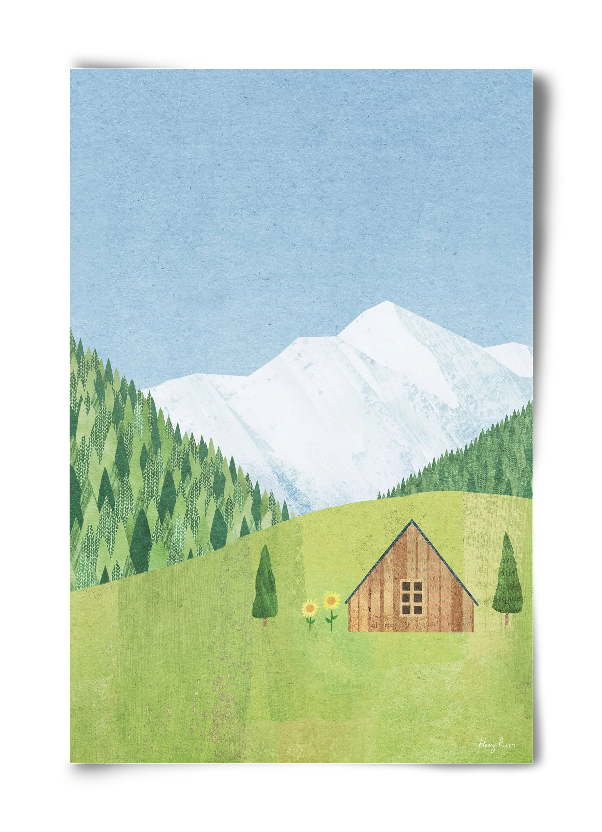 Meadow cabin, 40x60 cm, Keret nélkül