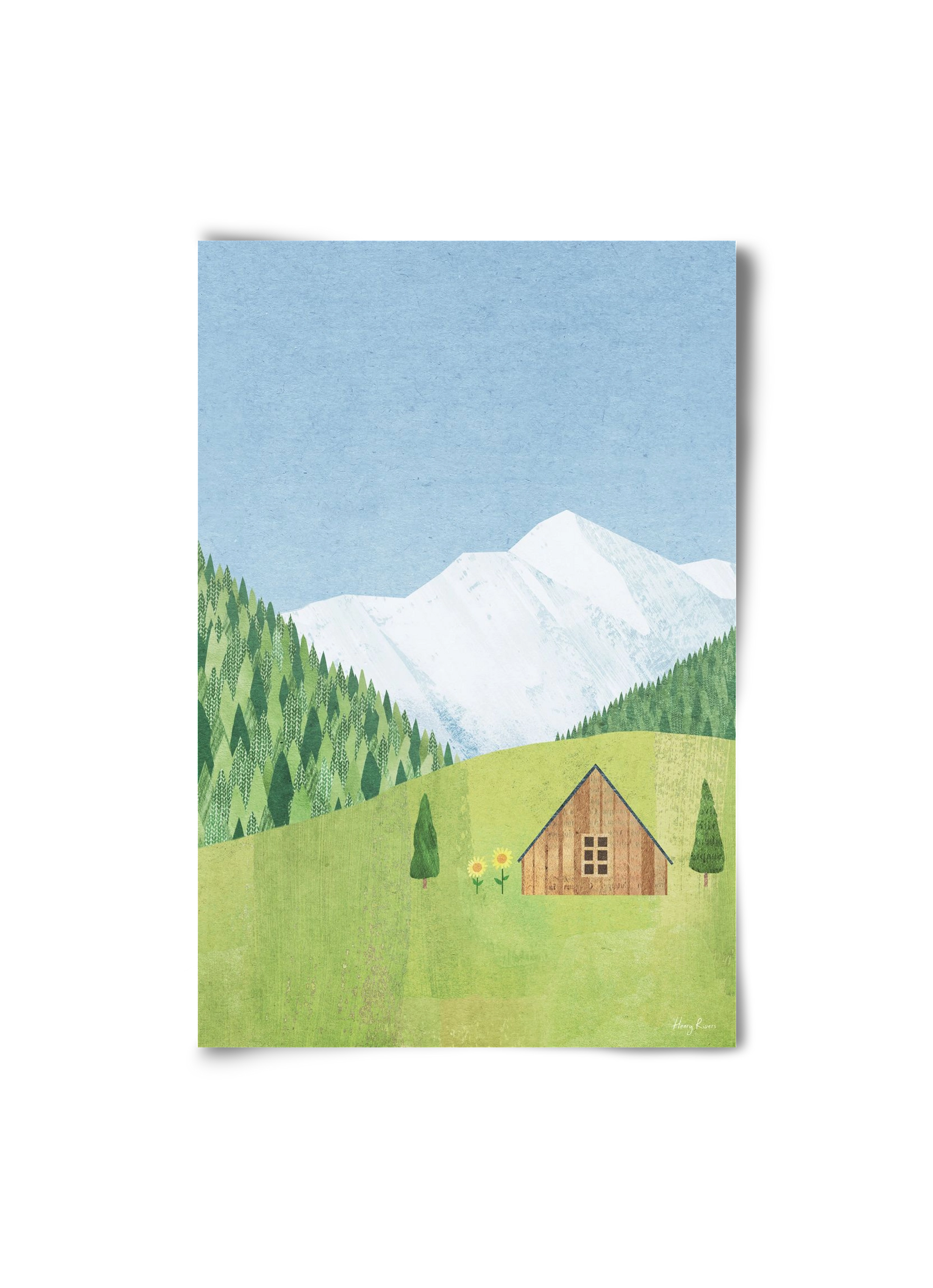 Meadow cabin, 20x30 cm, Keret nélkül