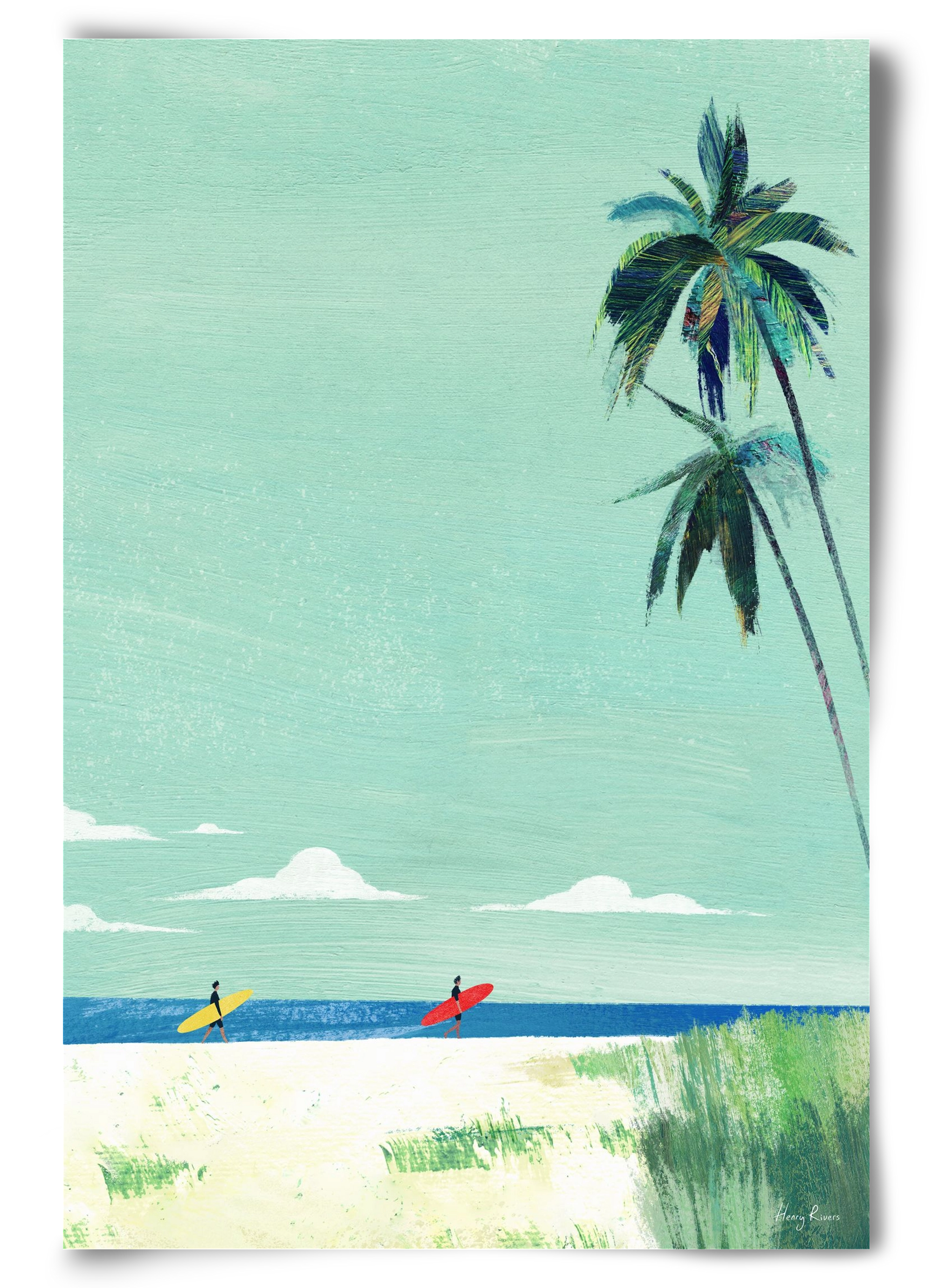 Surf buddies, 60x90 cm, Keret nélkül