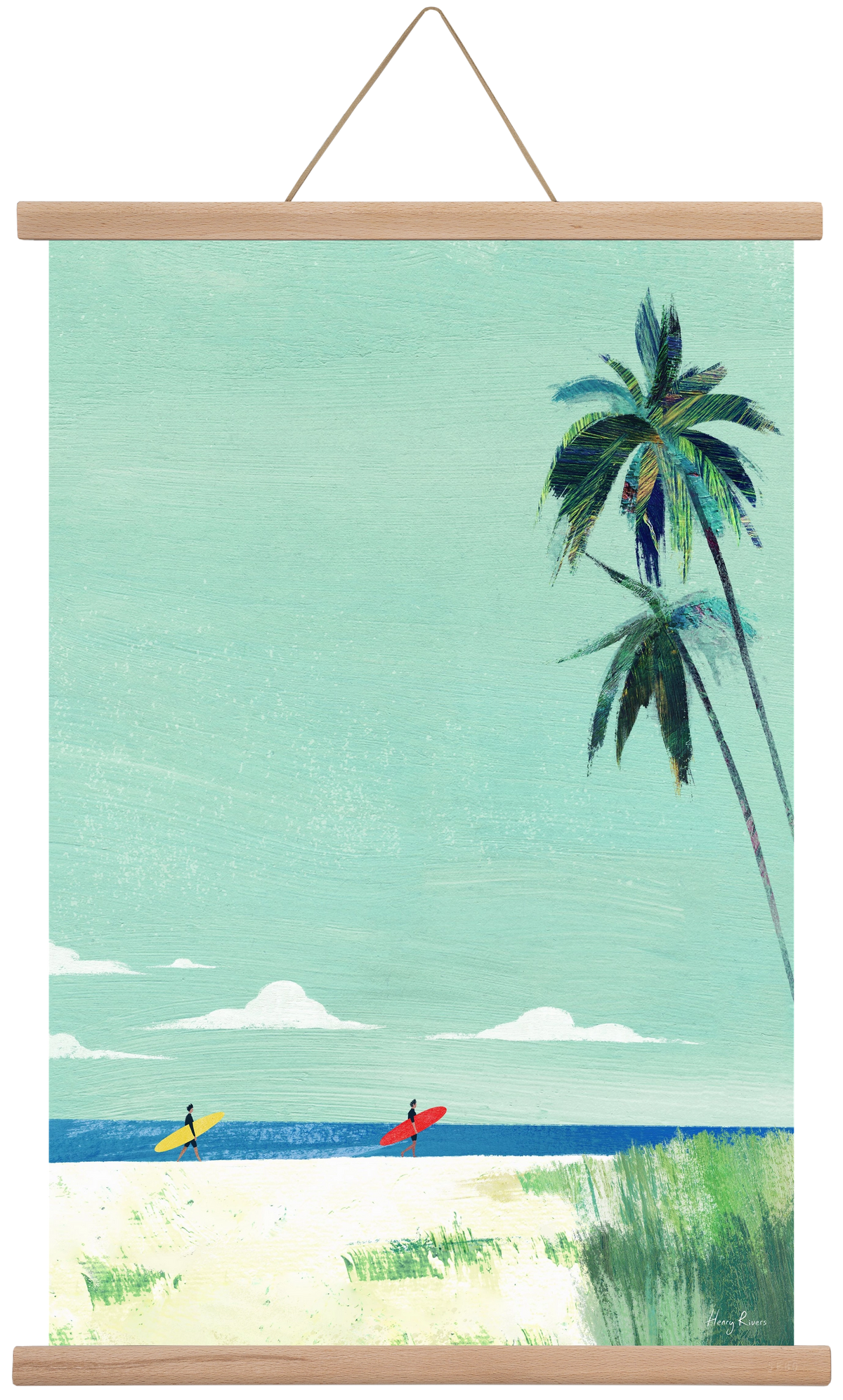 Surf buddies, 40x60 cm (40x60 cm), Tölgy akasztó