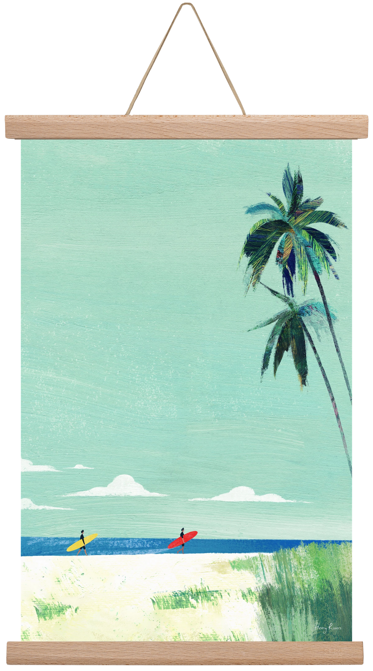 Surf buddies, 30x45 cm (30x45 cm), Tölgy akasztó