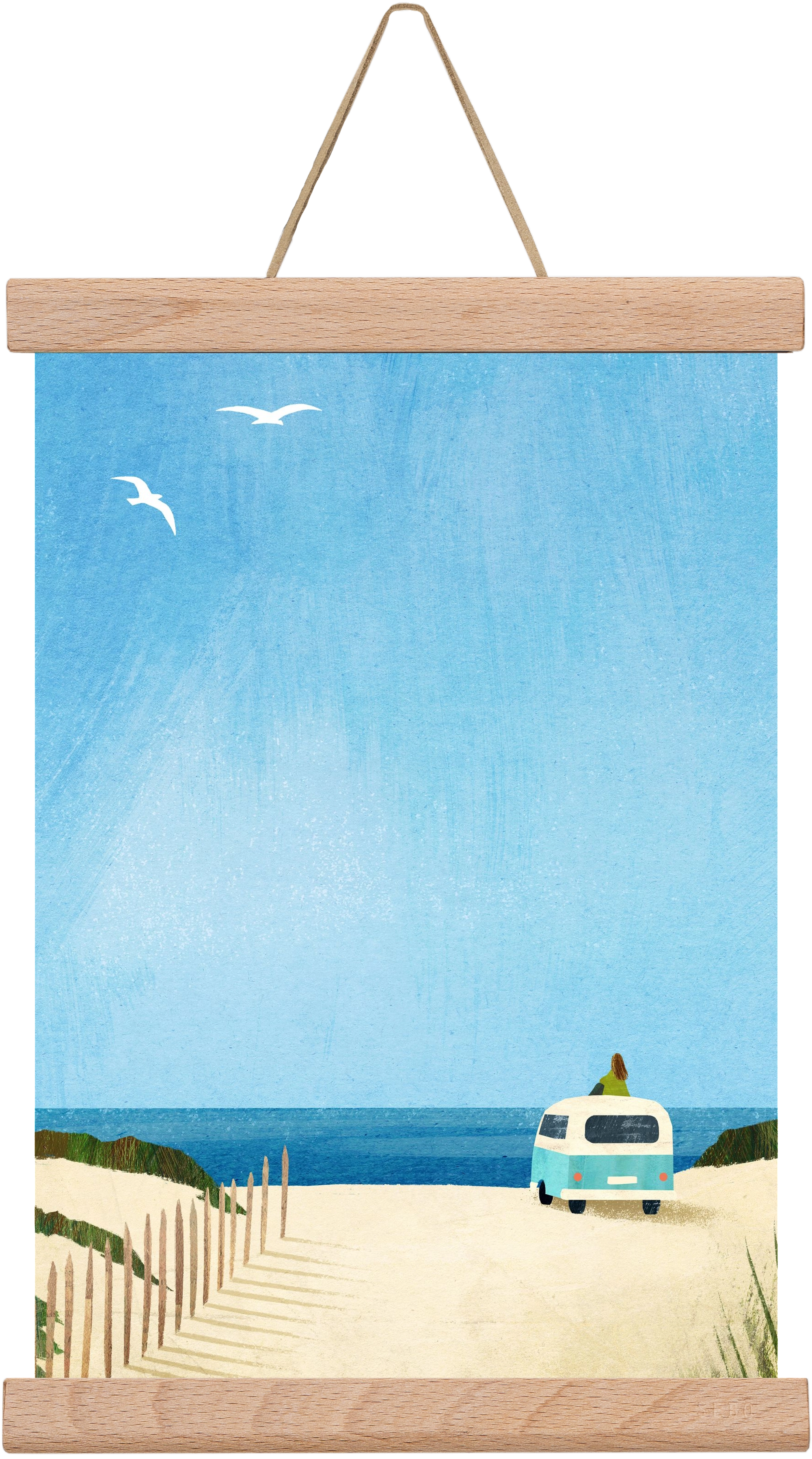 Van Life II, 20x30 cm (20x30 cm), Tölgy akasztó