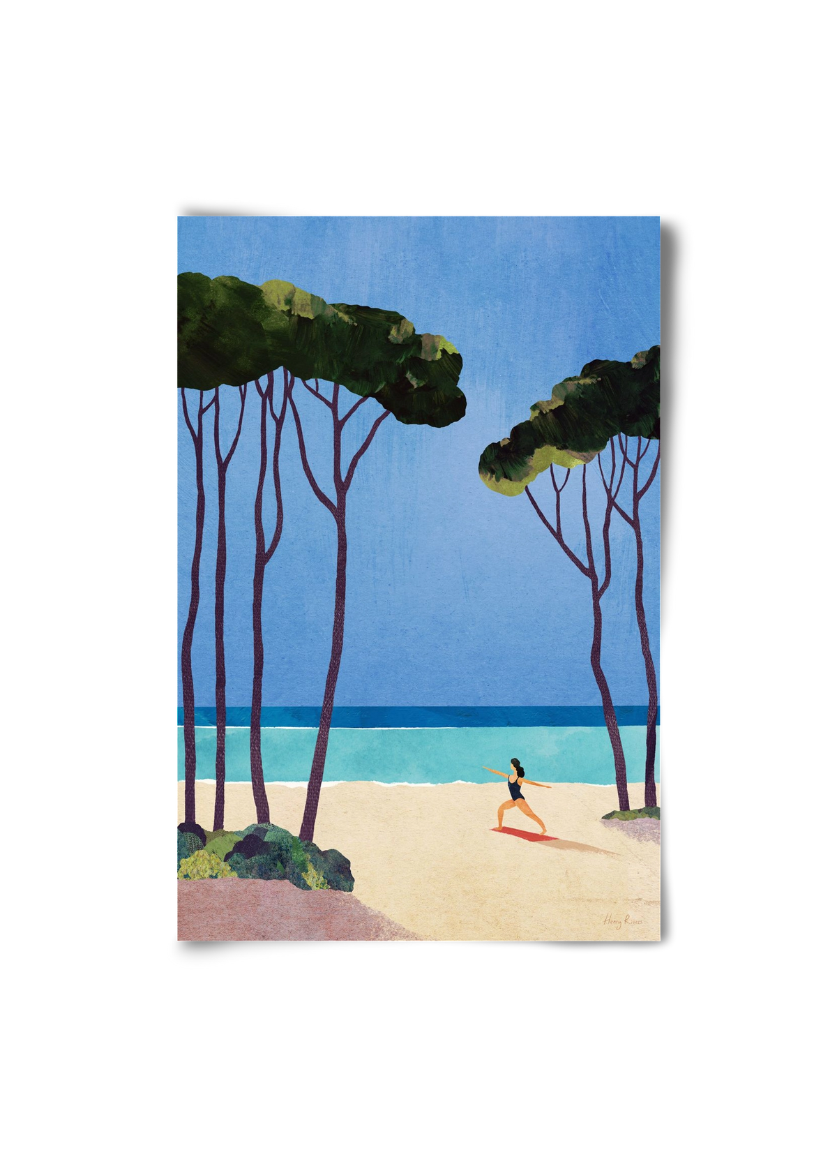 Beach Yoga, 20x30 cm, Keret nélkül