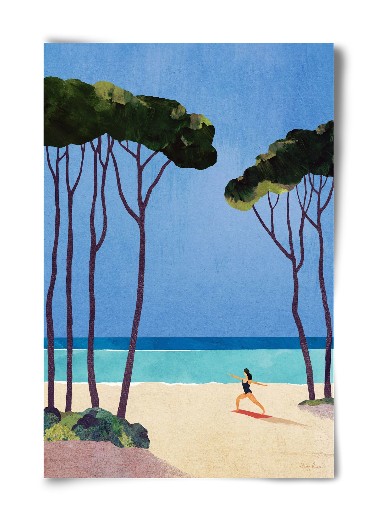 Beach Yoga, 40x60 cm, Keret nélkül