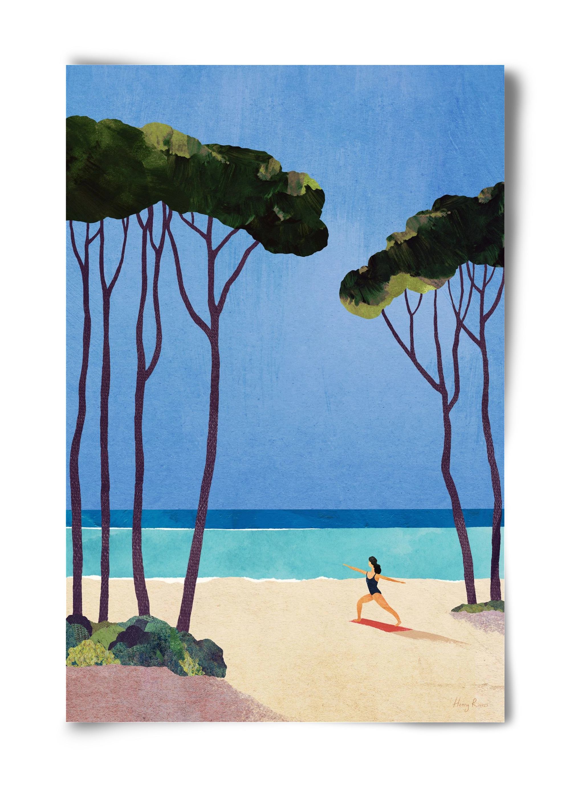 Beach Yoga, 40x60 cm, Keret nélkül