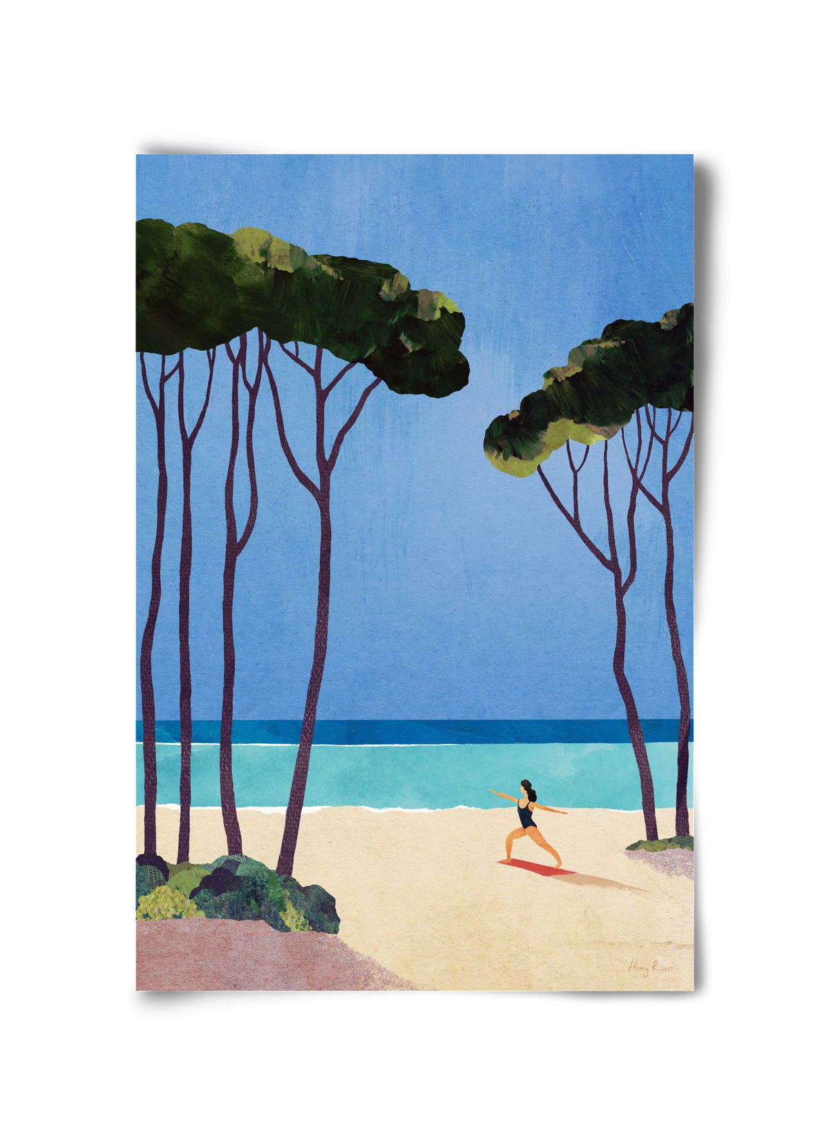 Beach Yoga, 30x45 cm, Keret nélkül