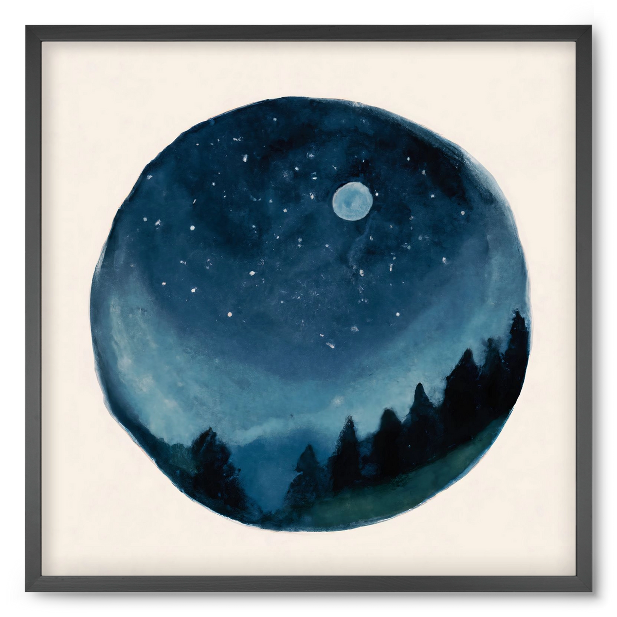 Around the world, 50x50 cm (50x50 cm), Fekete keret