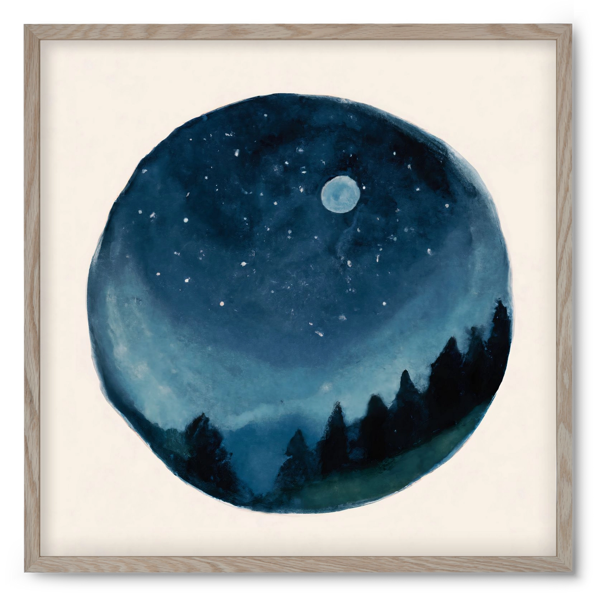 Around the world, 50x50 cm (50x50 cm), Tölgy keret