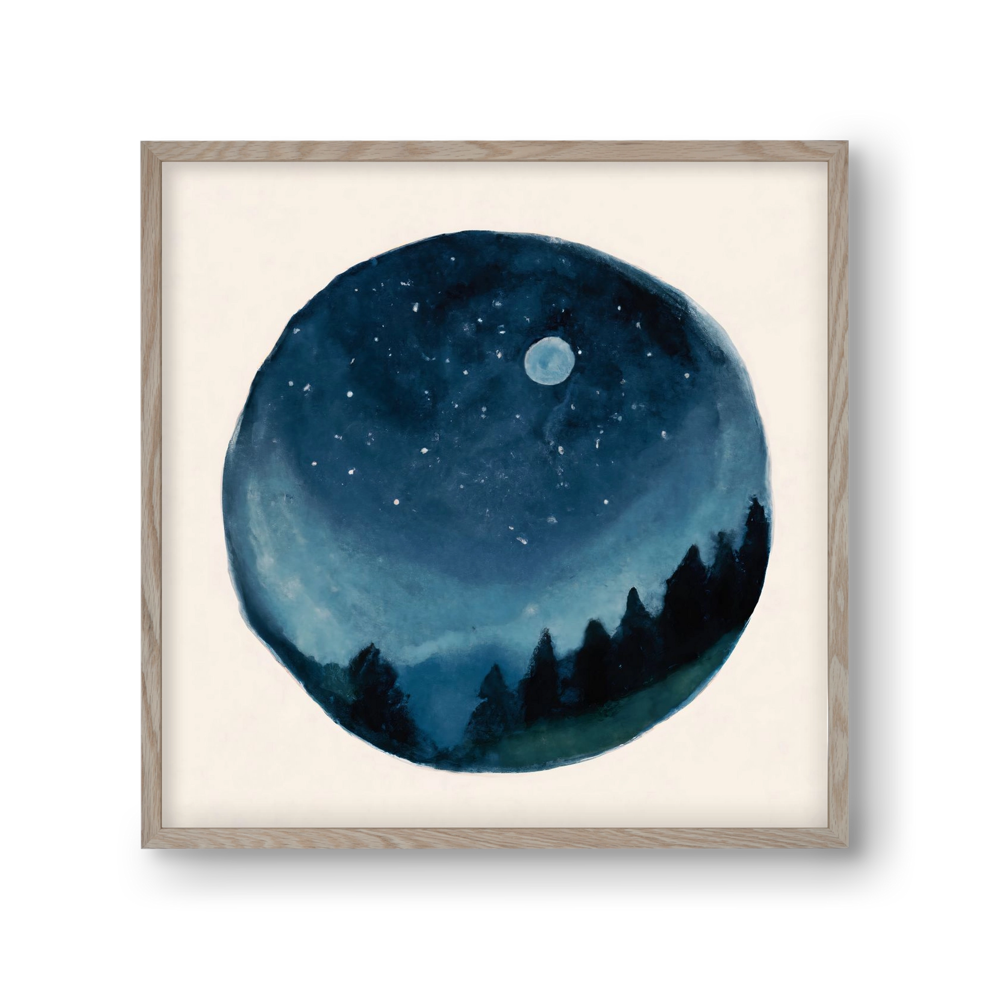 Around the world, 30x30 cm (30x30 cm), Tölgy keret