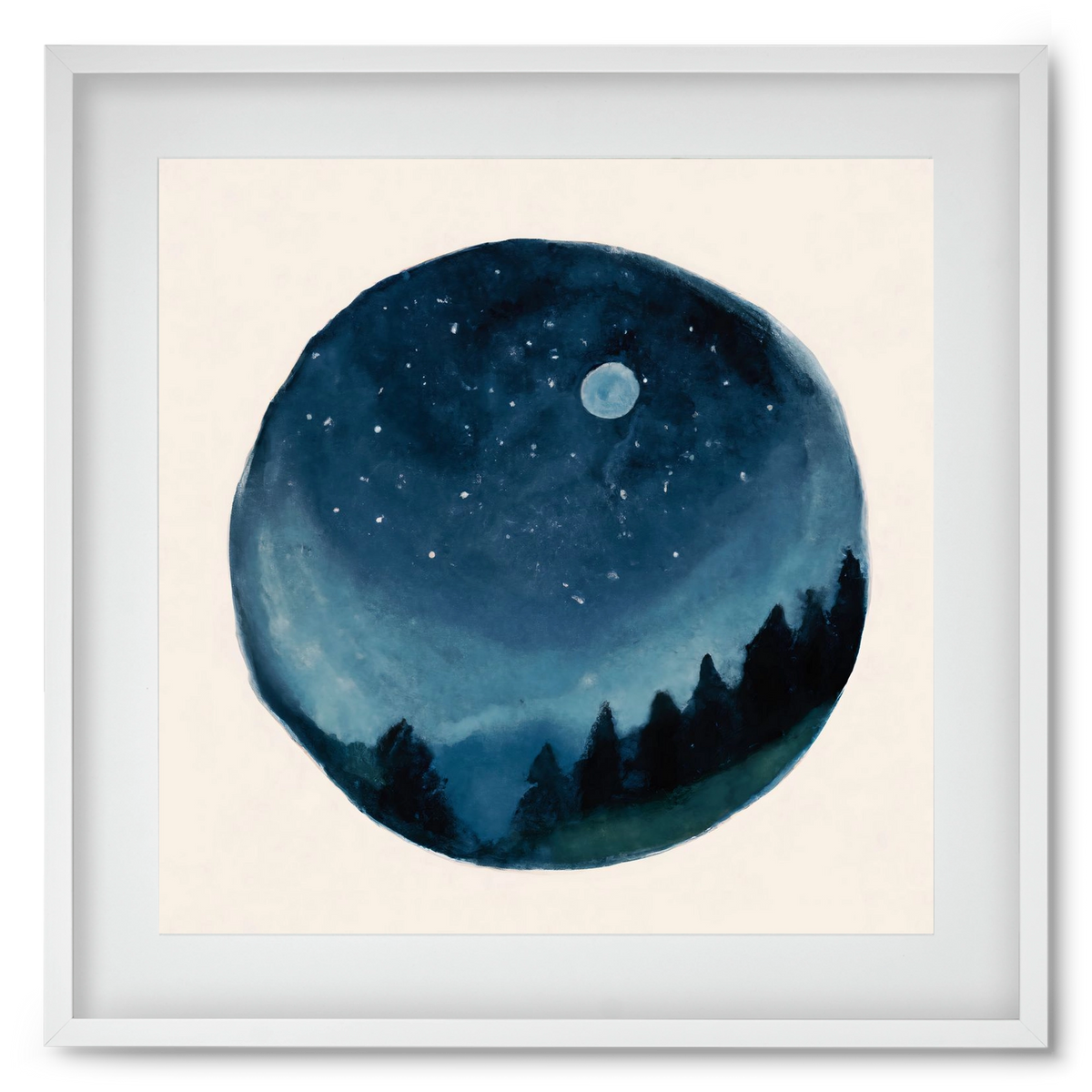 Around the world, 50x50 cm (40x40 cm), Fehér keret, paszpartuval